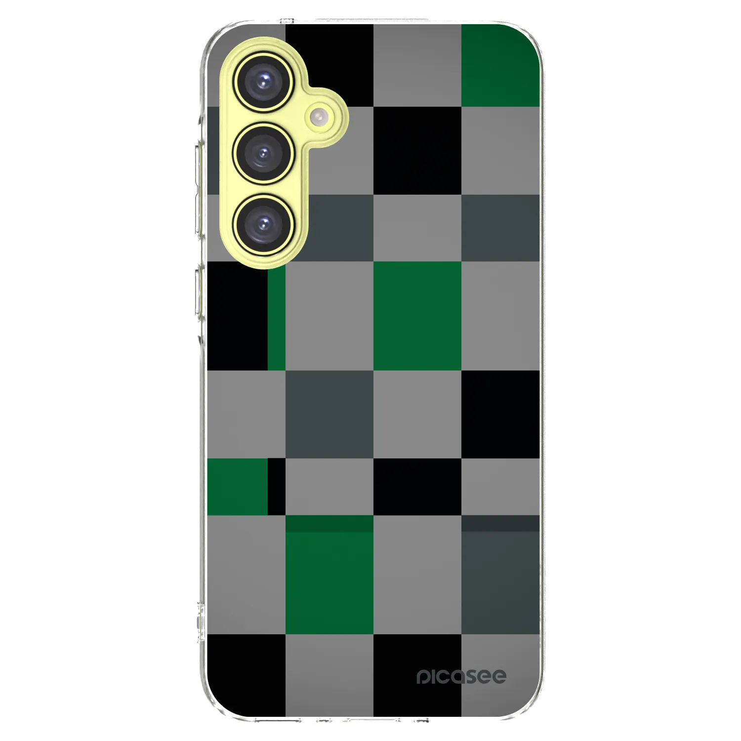 Picasee silikonový průhledný obal pro Samsung Galaxy A35 5G A356B - Block Grid