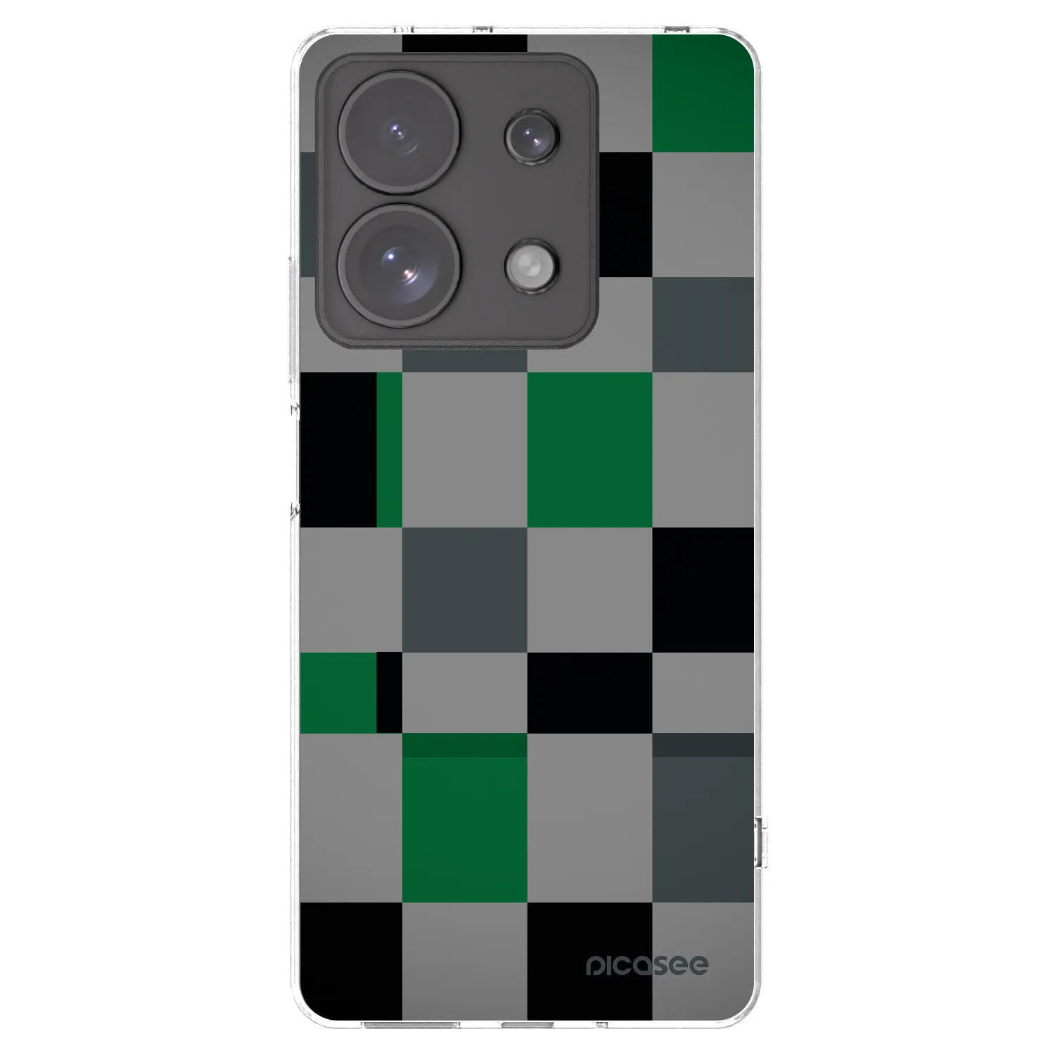 Picasee silikonový průhledný obal pro Xiaomi Redmi Note 13 Pro 4G - Block Grid