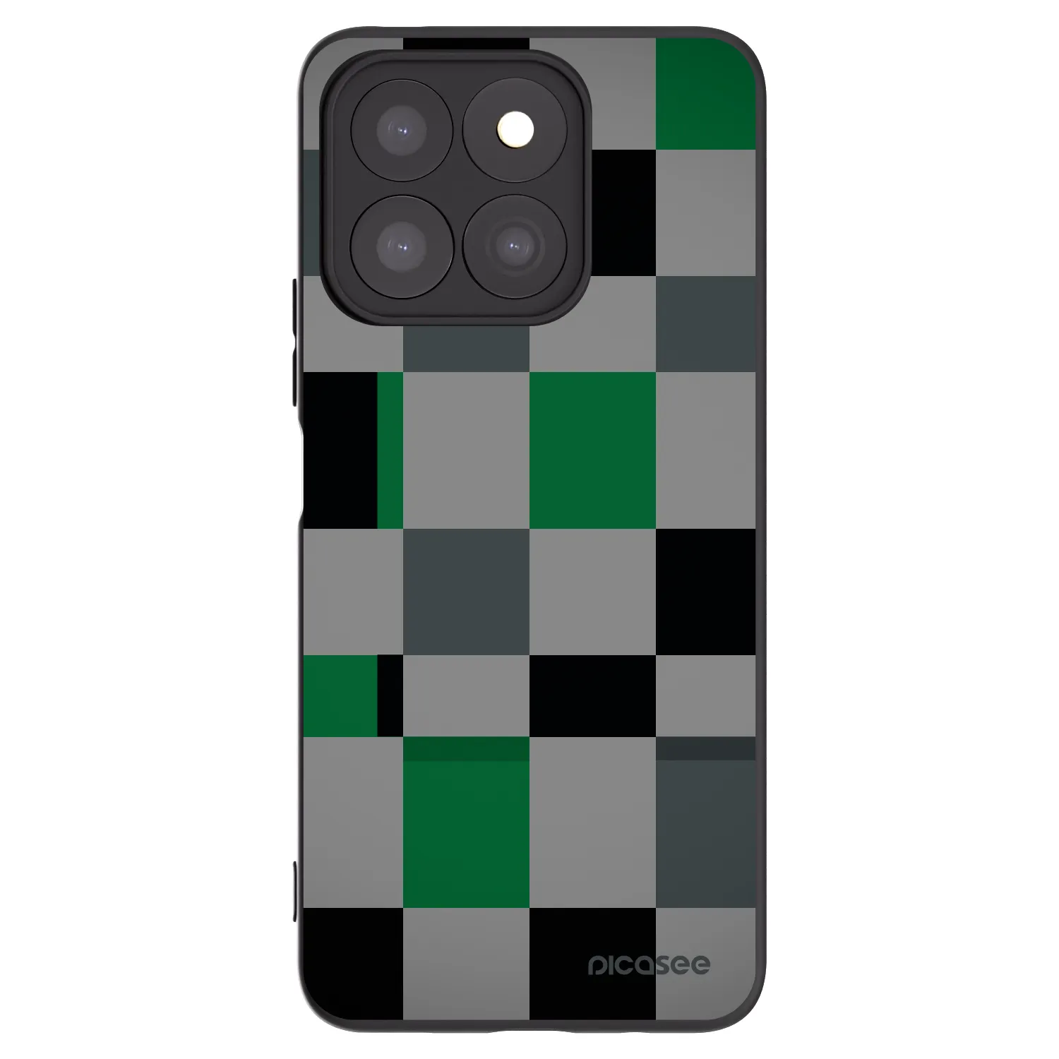 Picasee silikonový černý obal pro Honor X8b - Block Grid