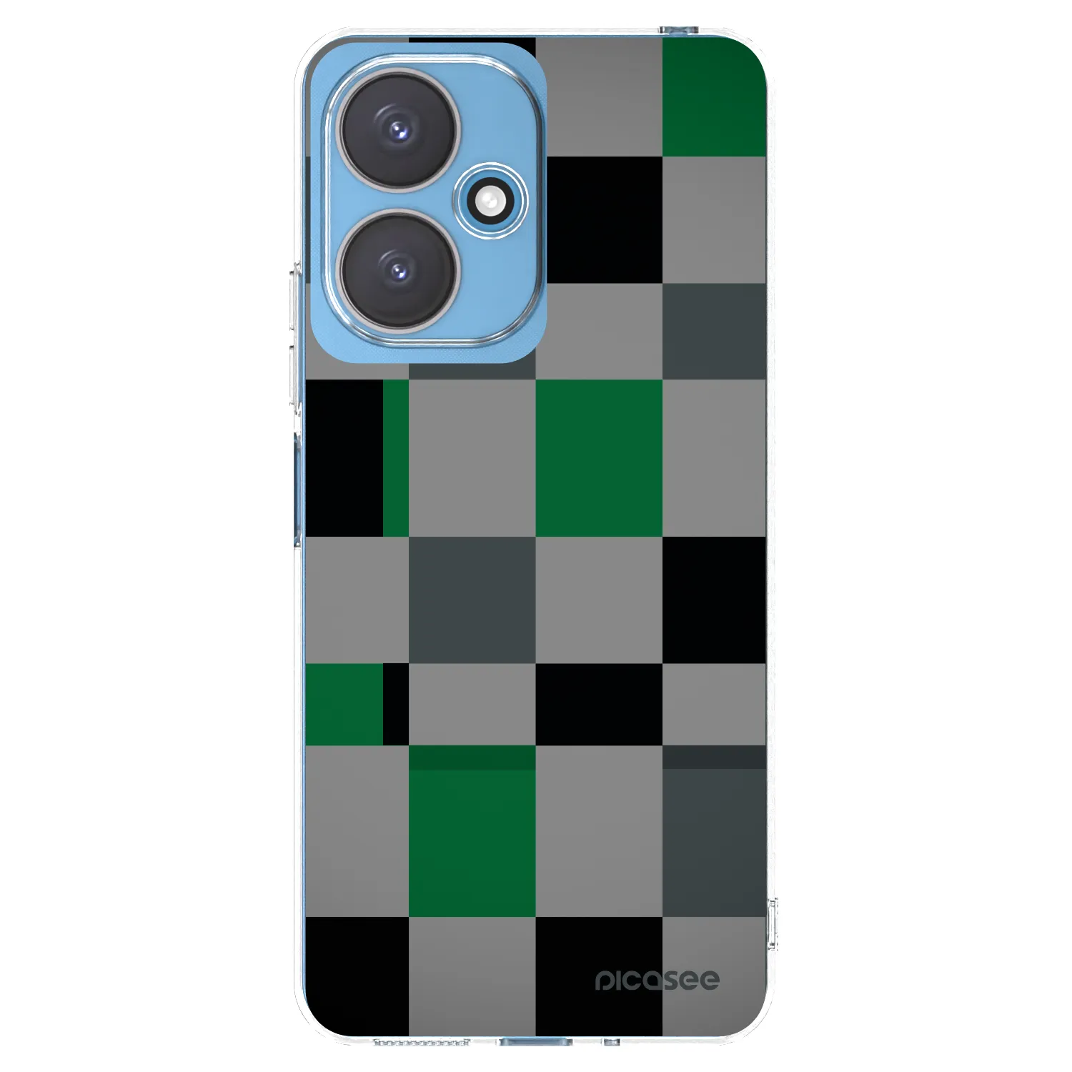 Picasee silikonový průhledný obal pro Xiaomi Redmi 13C 5G - Block Grid