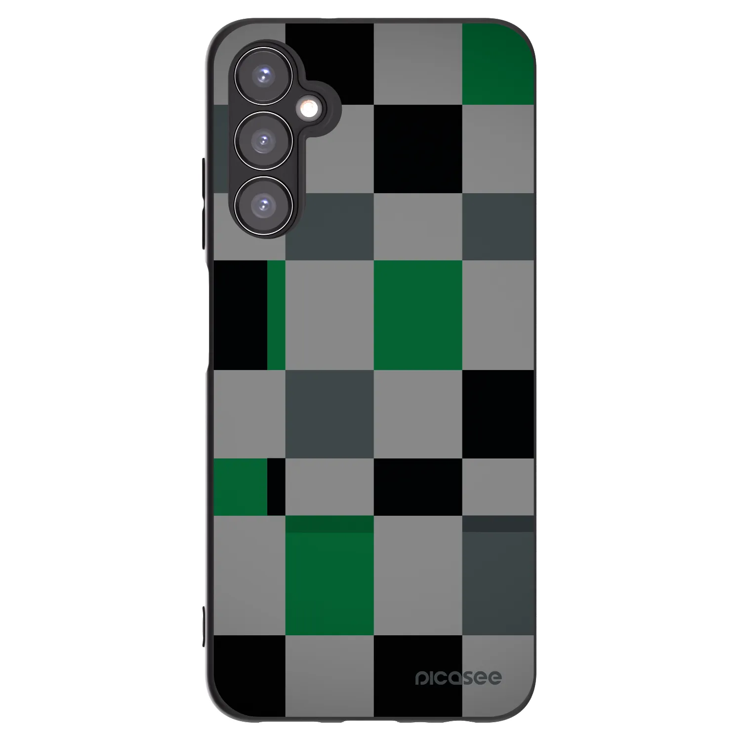 Picasee silikonový černý obal pro Samsung Galaxy A05s A057G - Block Grid