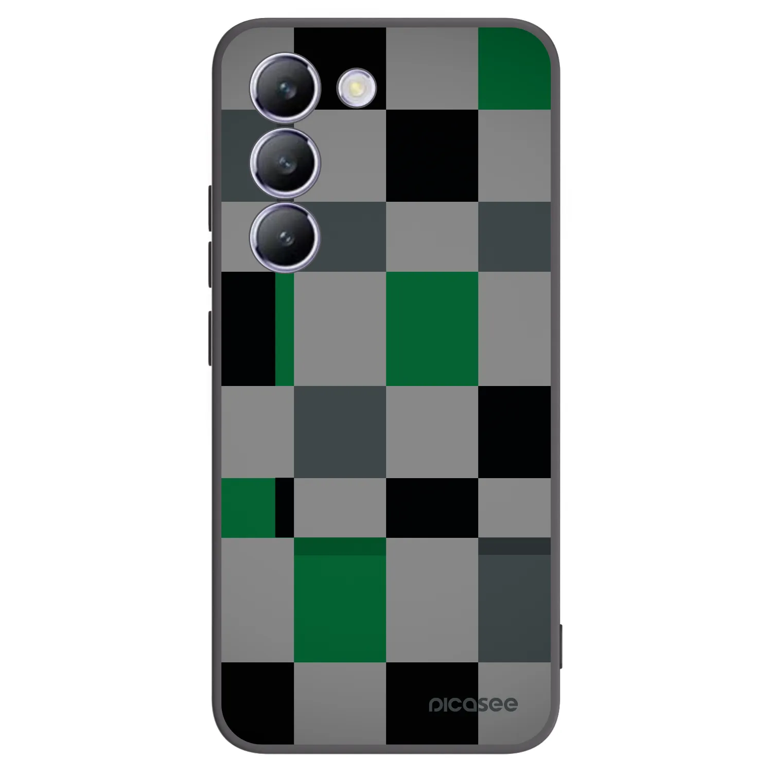 Picasee silikonový černý obal pro Vivo V40 SE 5G - Block Grid