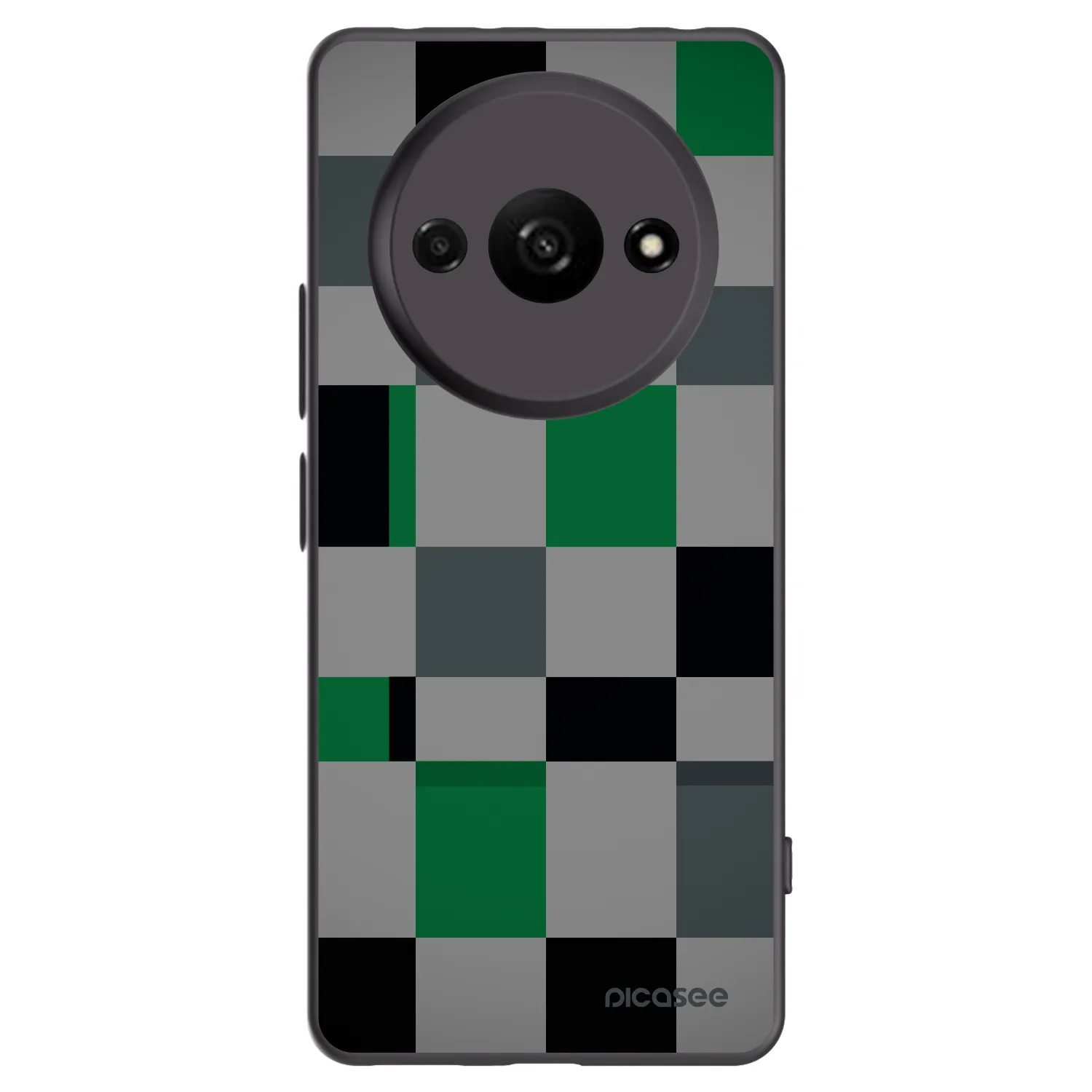 Picasee silikonový černý obal pro Xiaomi Redmi A3 - Block Grid