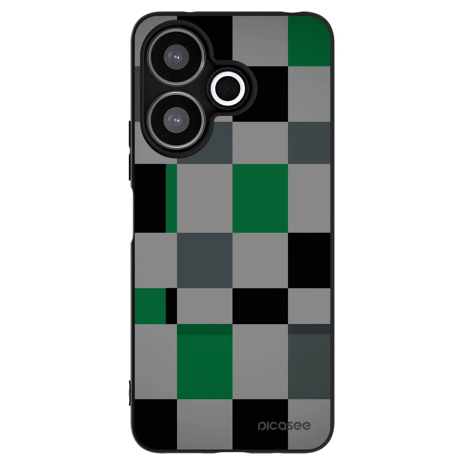 Picasee silikonový černý obal pro Xiaomi Redmi 13 4G - Block Grid