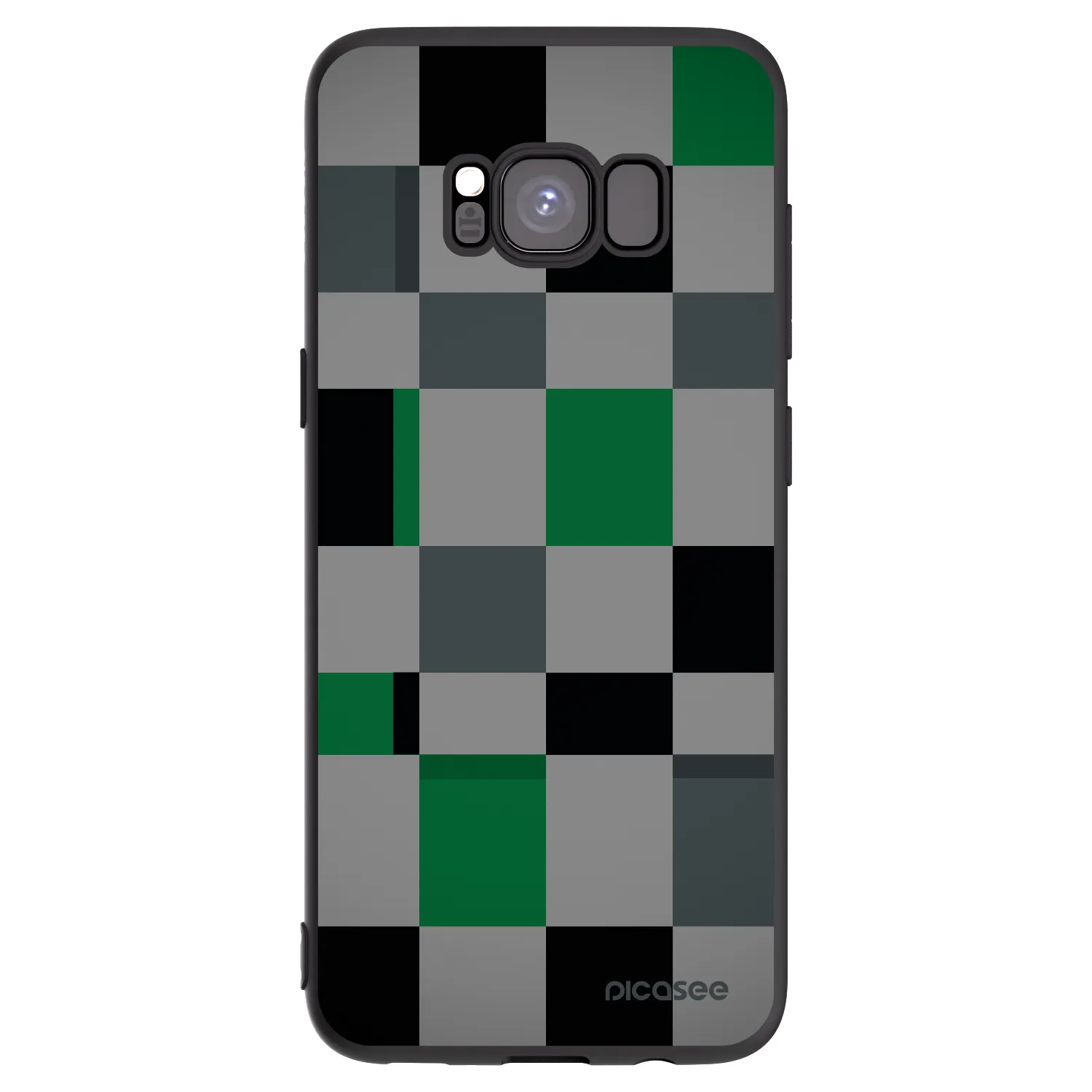 Picasee silikonový černý obal pro Samsung Galaxy S8 G950F - Block Grid