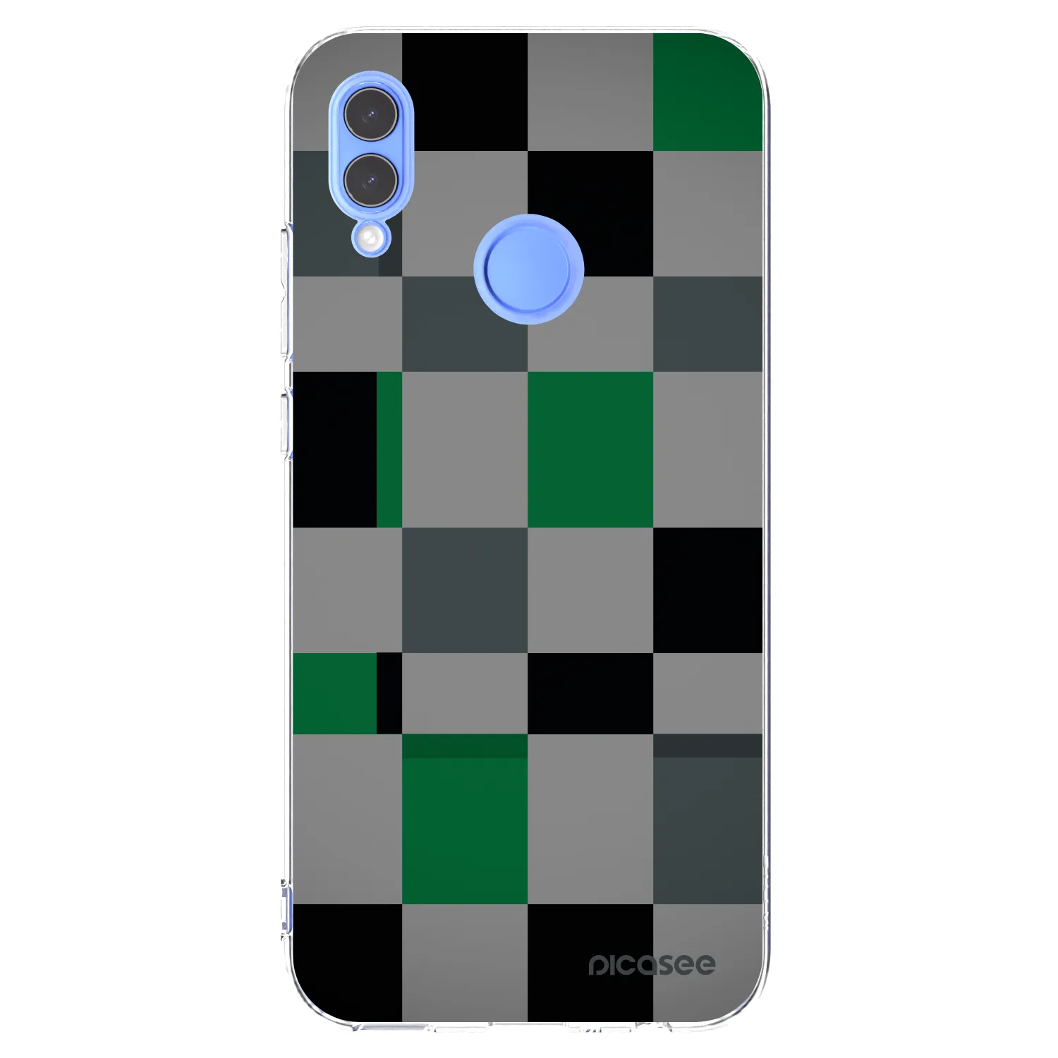 Picasee silikonový průhledný obal pro Huawei P Smart 2019 - Block Grid