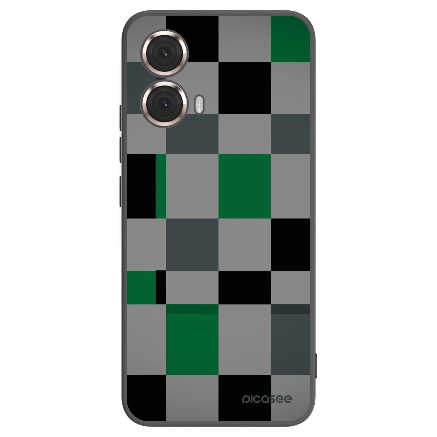 Picasee silikonový černý obal pro Motorola Moto G85 - Block Grid