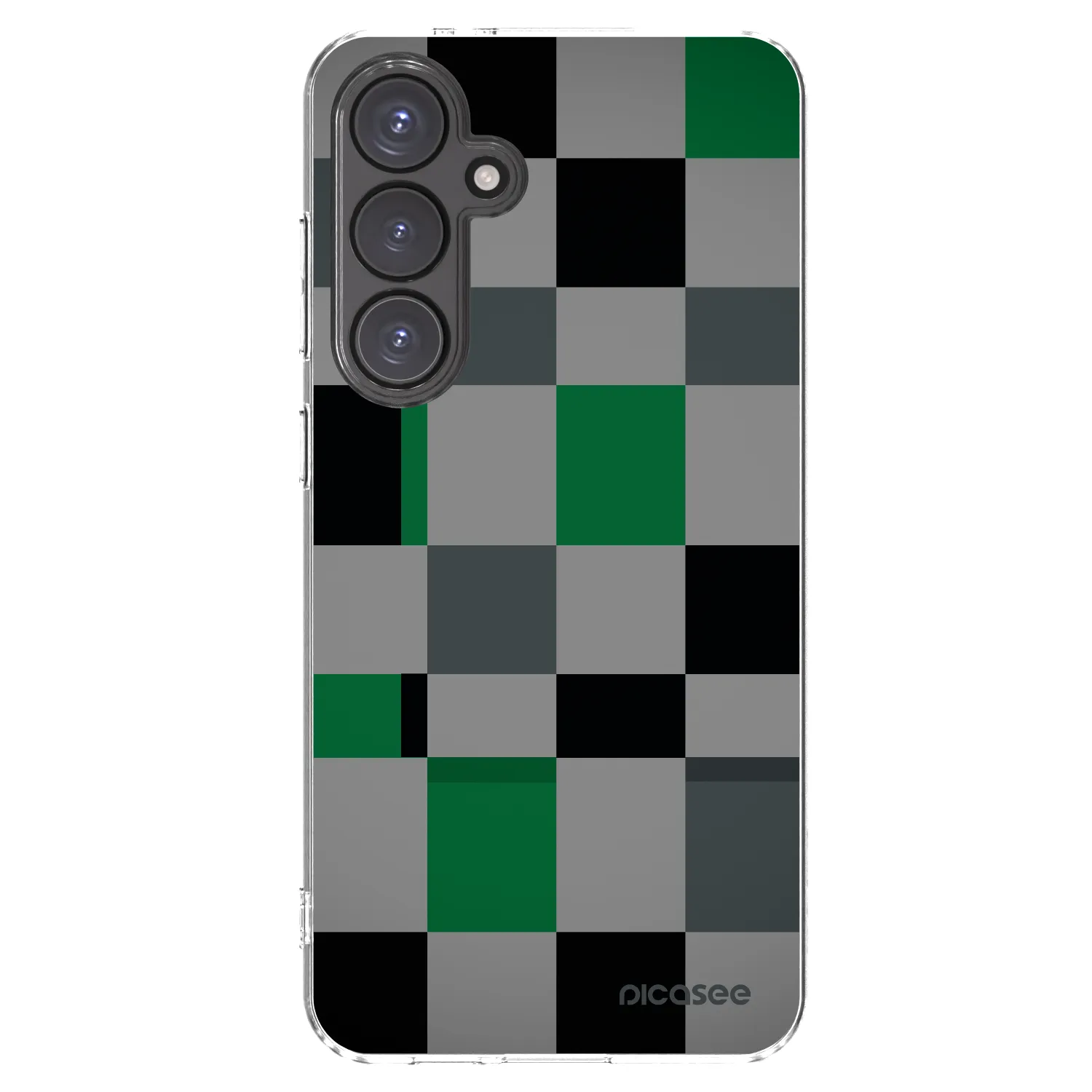 Picasee silikonový průhledný obal pro Samsung Galaxy S24 FE S721B - Block Grid