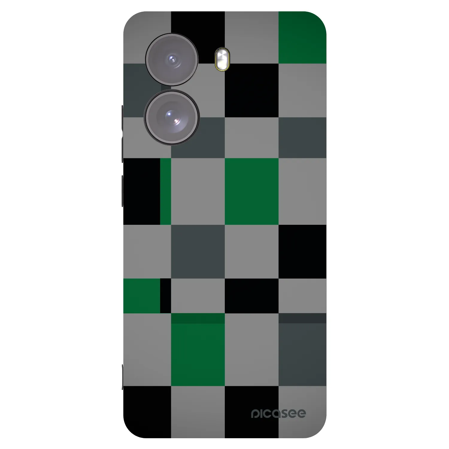 Picasee silikonový černý obal pro Xiaomi Poco X7 - Block Grid