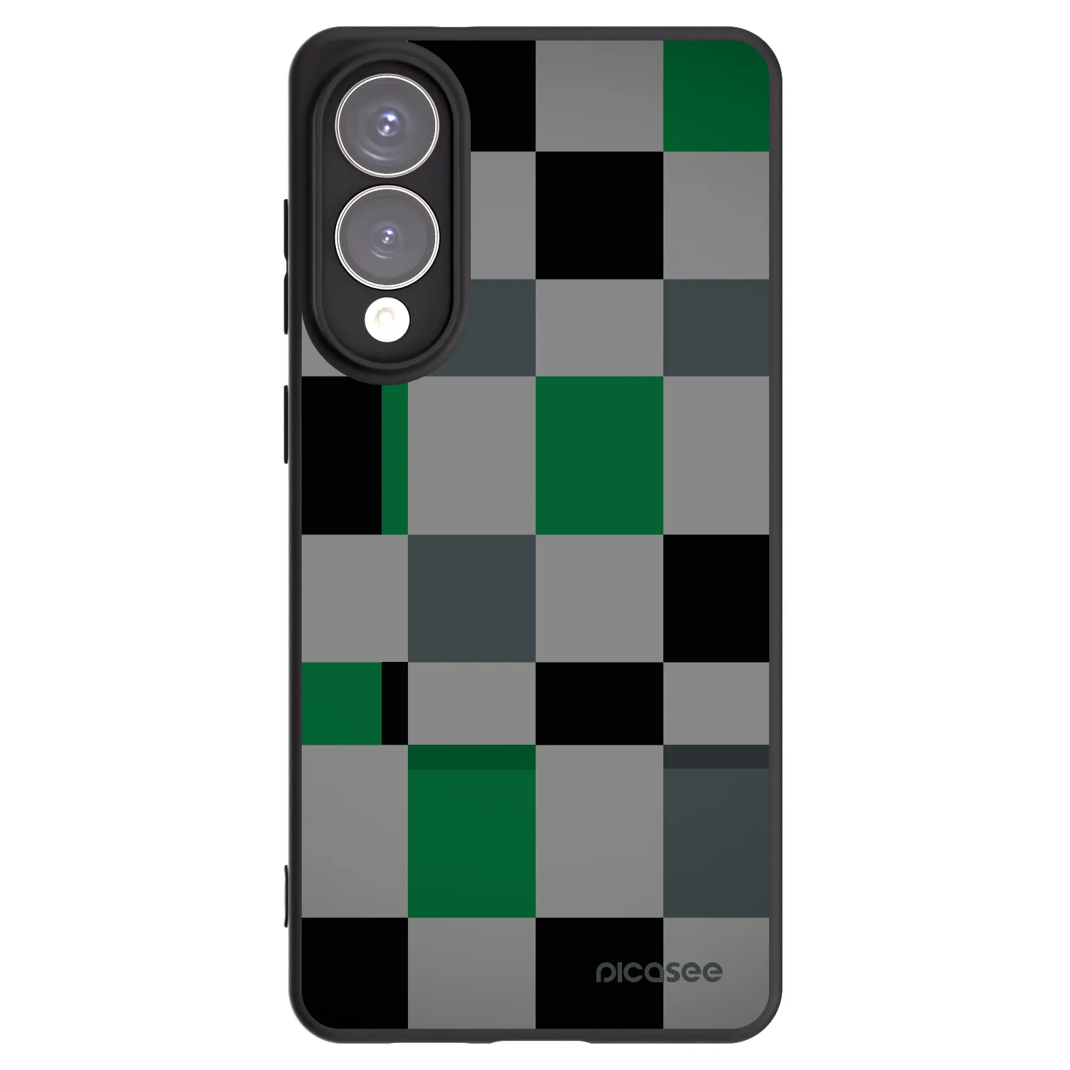 Picasee silikonový černý obal pro Samsung Galaxy S25 Edge 5G - Block Grid