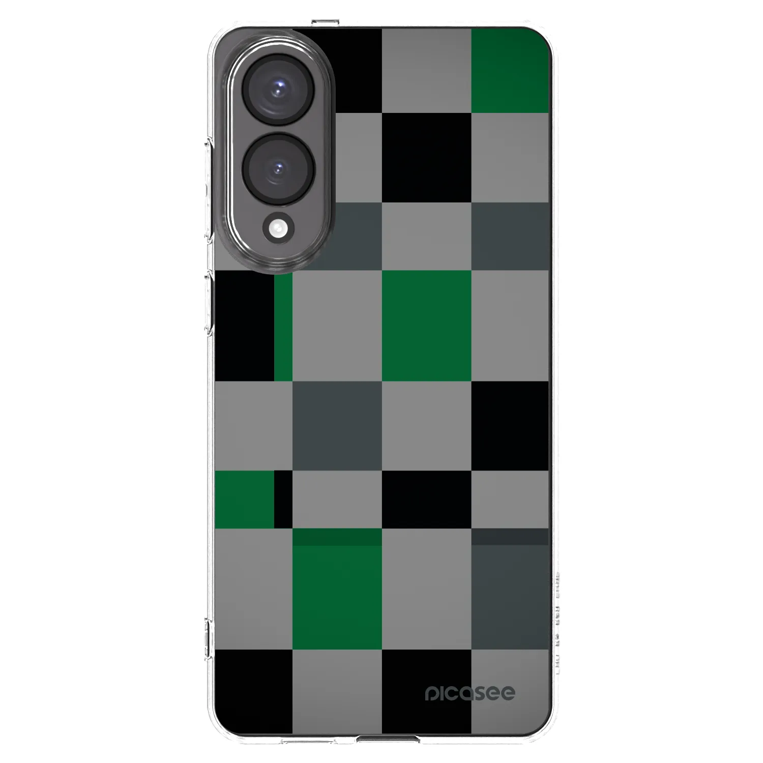 Picasee silikonový průhledný obal pro Samsung Galaxy S25 Edge 5G - Block Grid