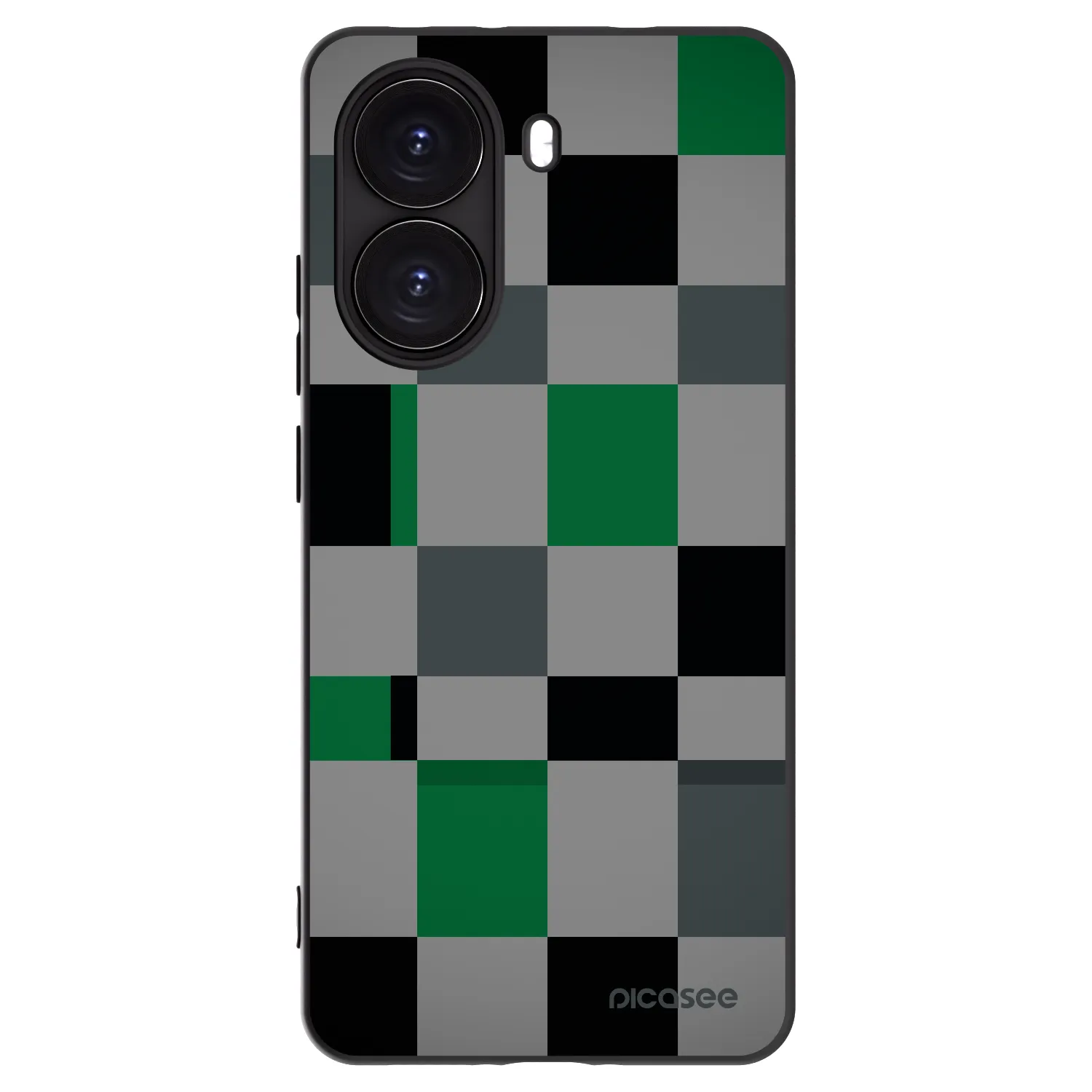 Picasee silikonový černý obal pro Xiaomi Poco X7 Pro 5G - Block Grid