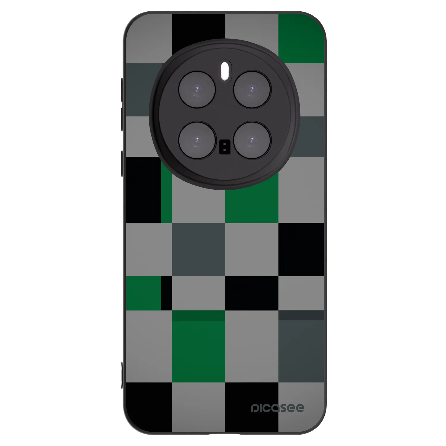 Picasee silikonový černý obal pro Honor Magic7 Pro 5G - Block Grid