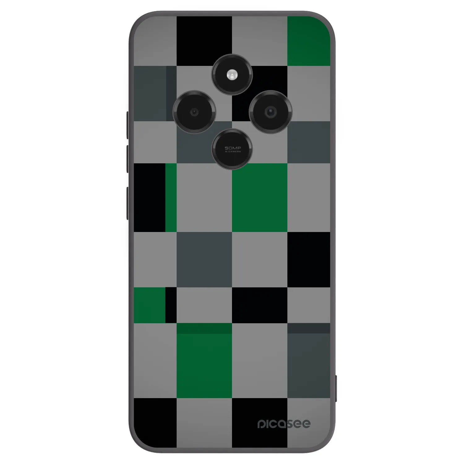 Picasee silikonový černý obal pro Xiaomi Poco C75 - Block Grid