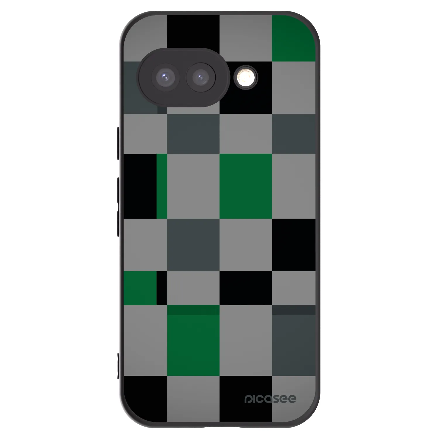 Picasee silikonový černý obal pro Google Pixel 9a - Block Grid