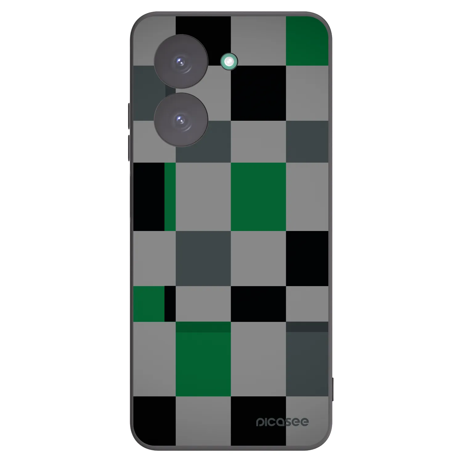 Picasee silikonový černý obal pro Xiaomi Redmi A5 - Block Grid