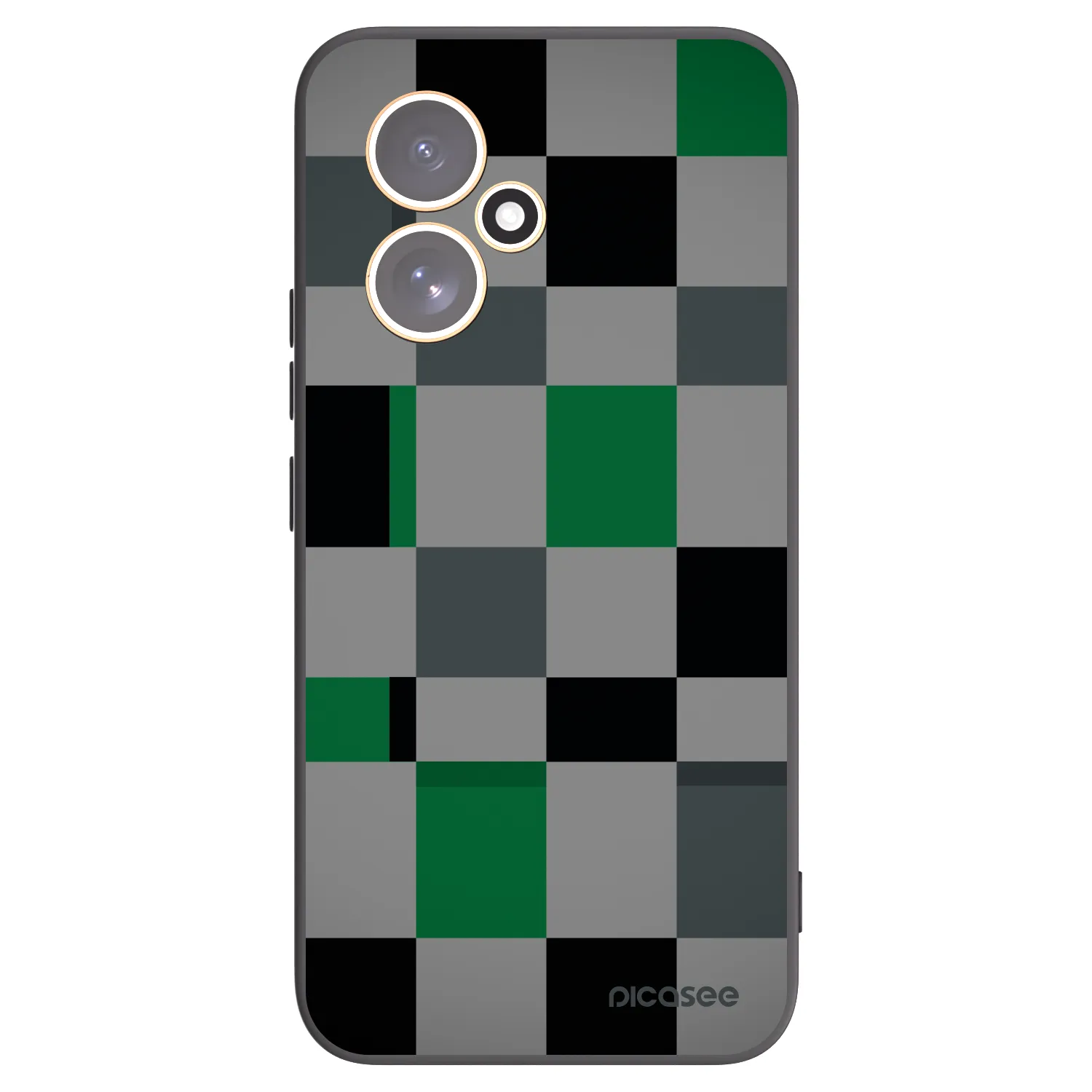 Picasee silikonový černý obal pro Honor 400 5G - Block Grid