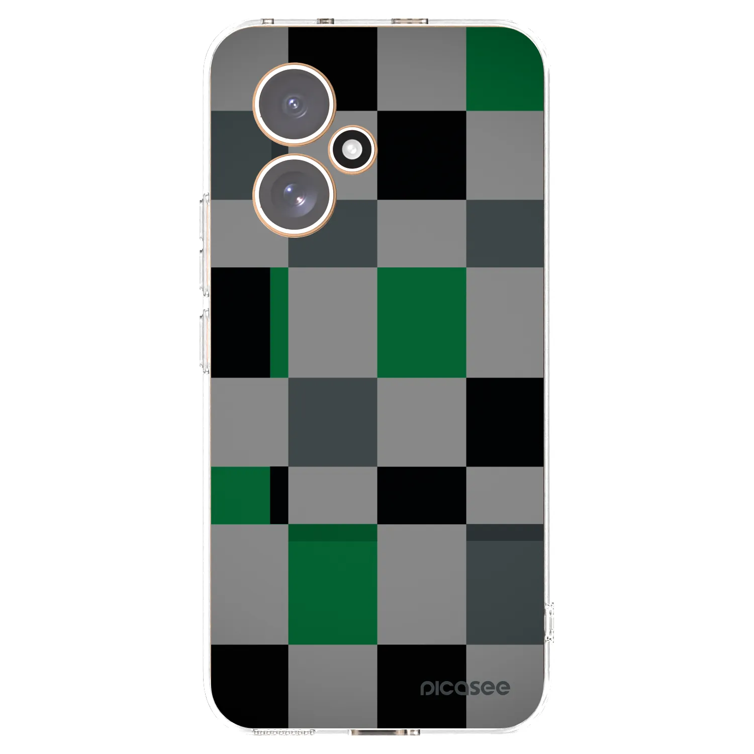 Picasee silikonový průhledný obal pro Honor 400 5G - Block Grid