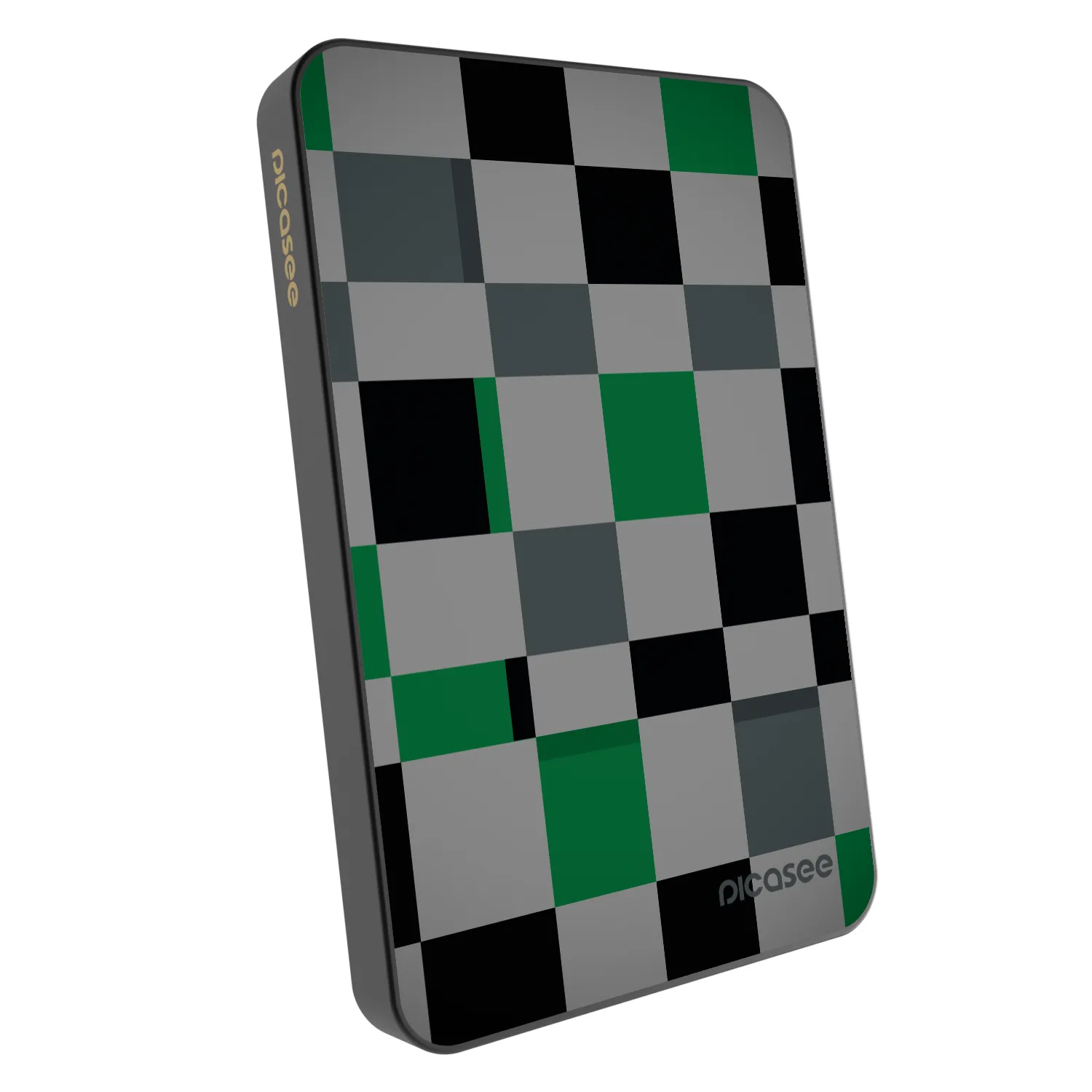 Picasee Powerbanka s MagSafe 5 000 mAh Šedá - Block Grid