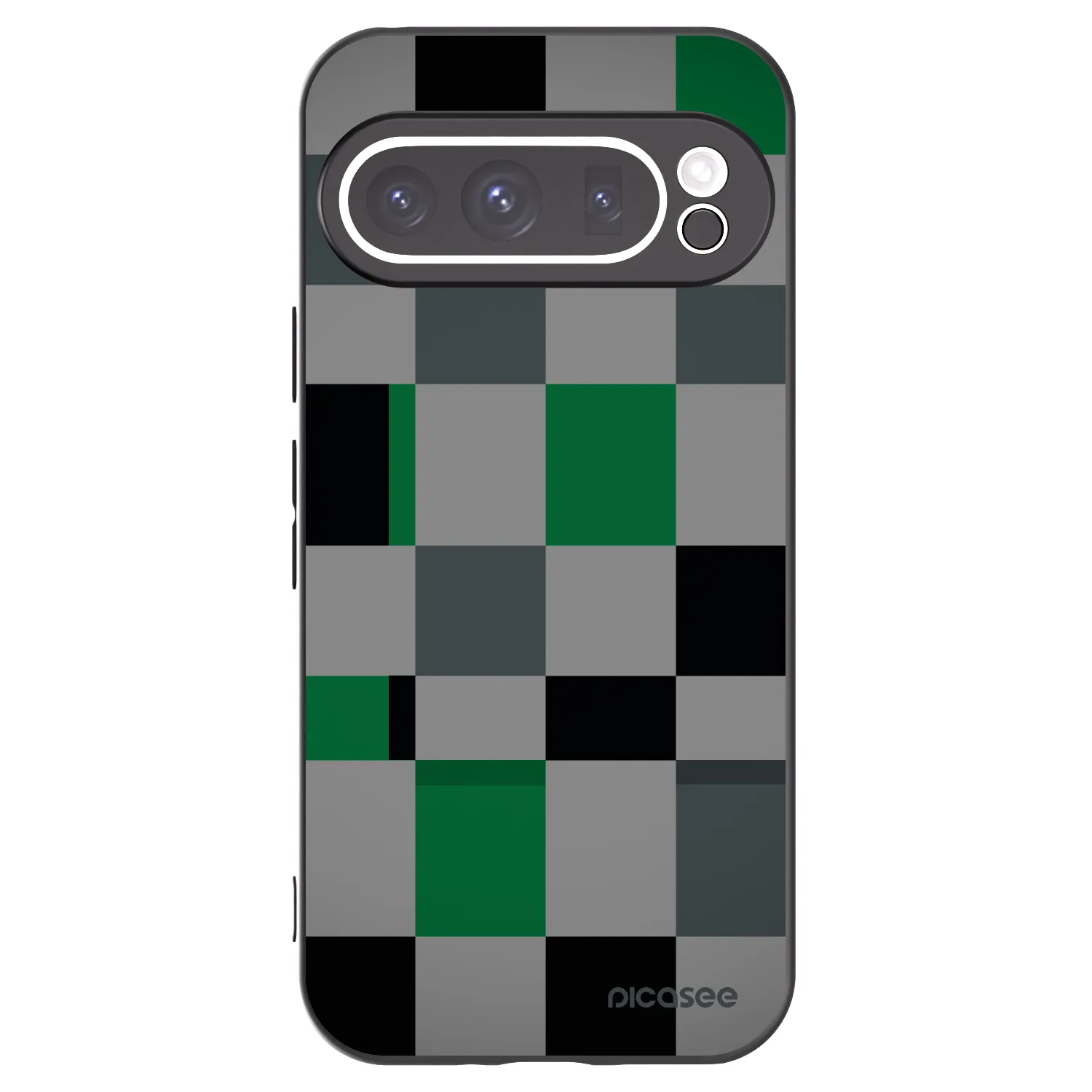 Picasee silikonový černý obal pro Google Pixel 9 Pro XL - Block Grid