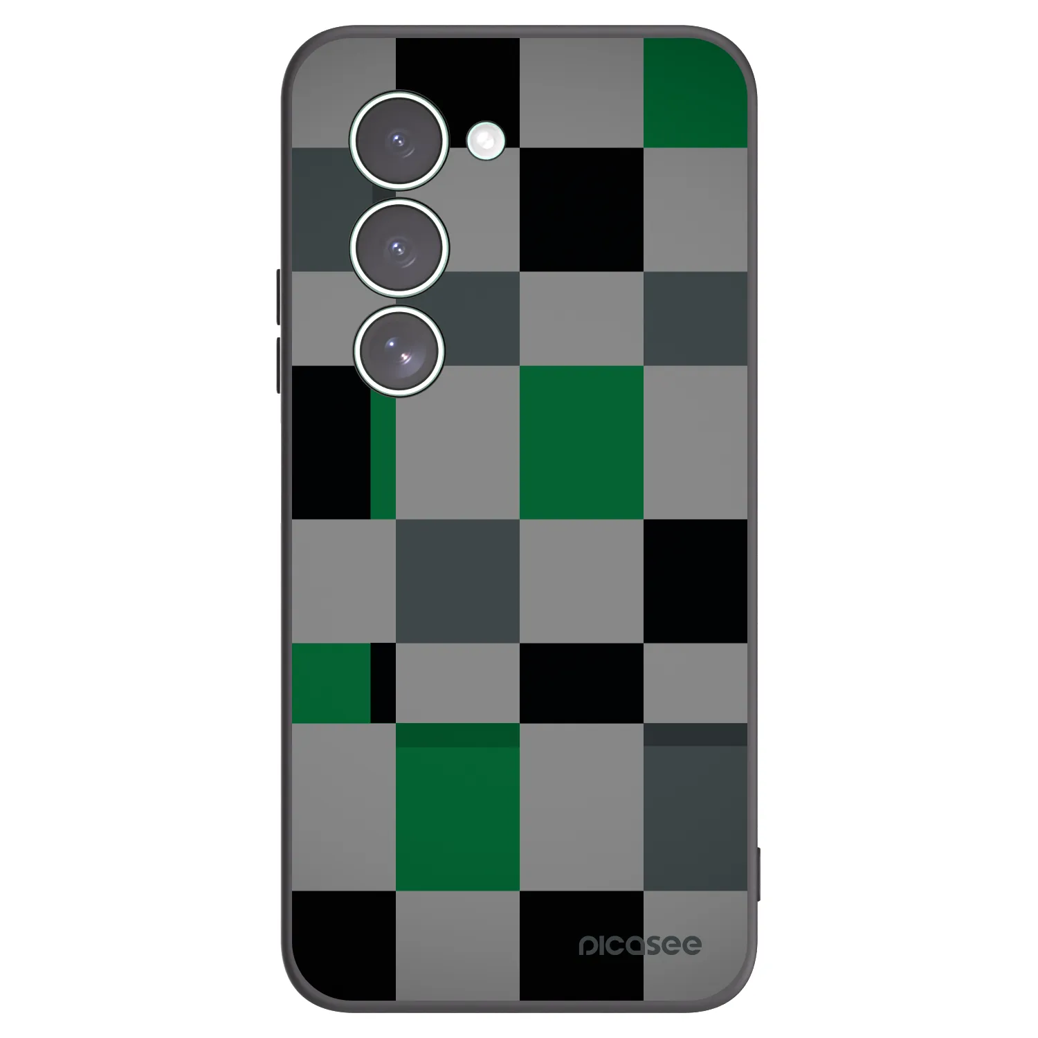 Picasee silikonový černý obal pro Xiaomi Redmi 15 5G - Block Grid