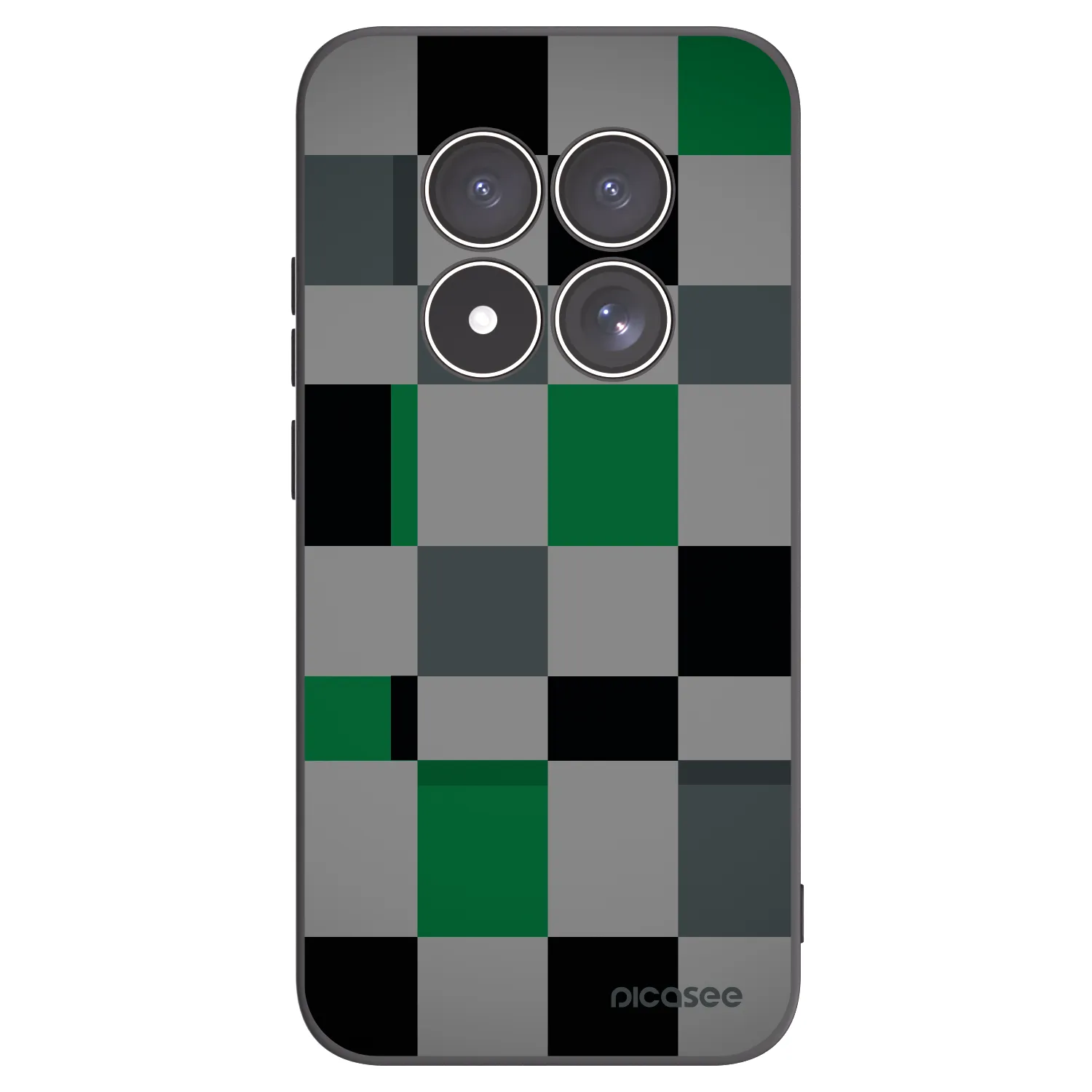 Picasee silikonový černý obal pro Xiaomi Redmi Note 15 Pro 4G - Block Grid