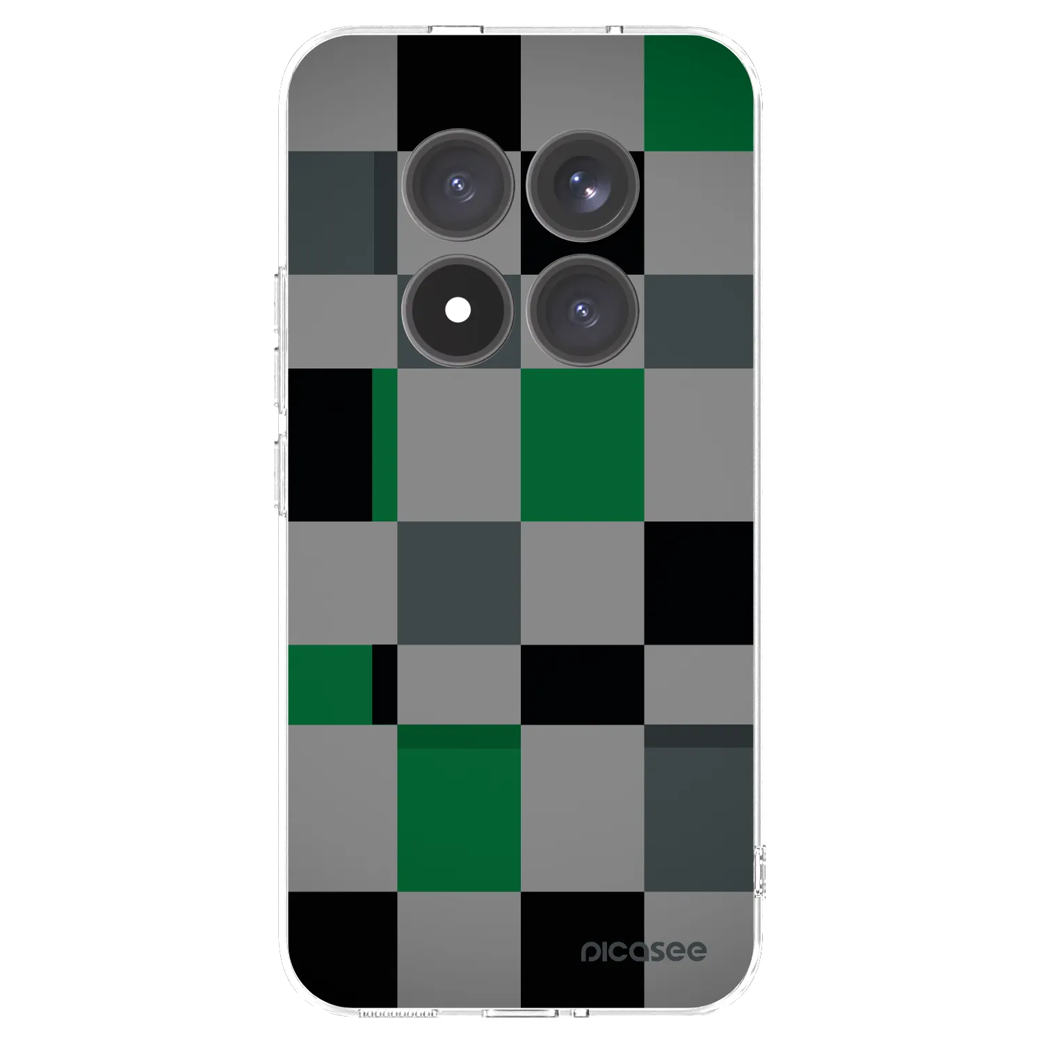 Picasee silikonový průhledný obal pro Xiaomi Redmi Note 15 Pro+ - Block Grid