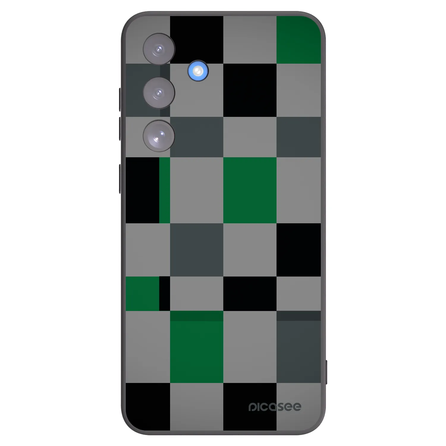 Picasee silikonový černý obal pro Samsung Galaxy S25 FE 5G - Block Grid