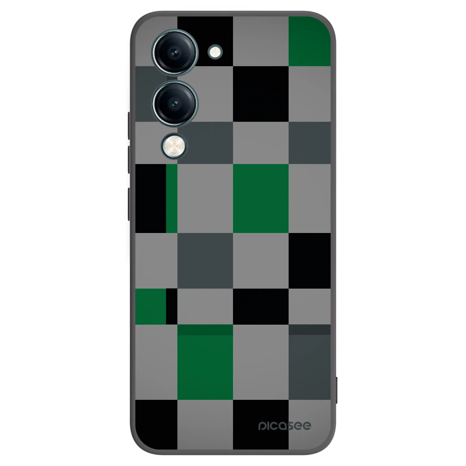 Picasee silikonový černý obal pro Vivo Y29s 5G - Block Grid
