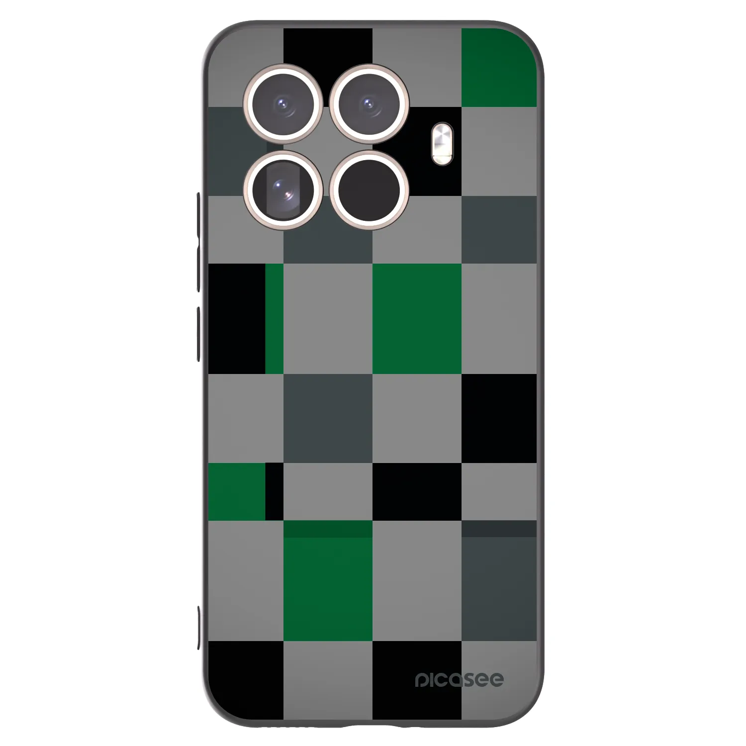 Picasee silikonový černý obal pro Xiaomi 15T Pro - Block Grid