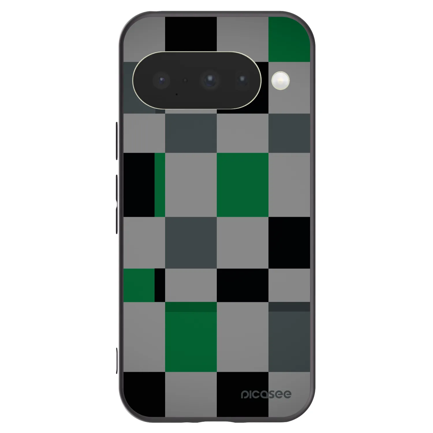 Picasee silikonový černý obal pro Google Pixel 10 - Block Grid