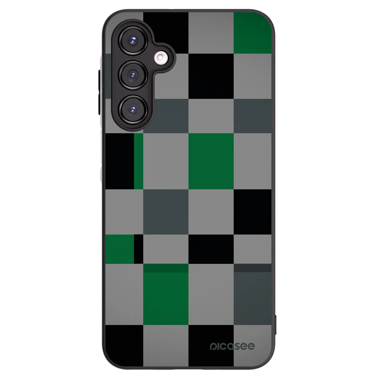 Picasee silikonový černý obal pro Samsung Galaxy A16 4G - Block Grid