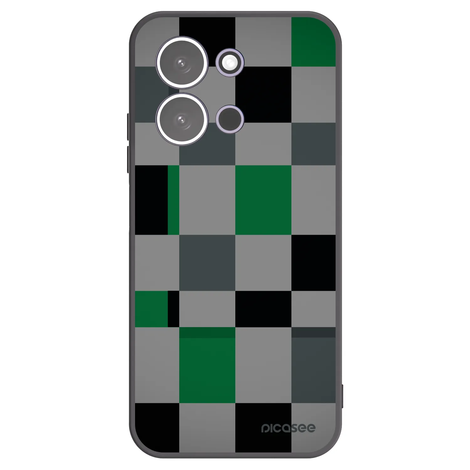 Picasee silikonový černý obal pro Xiaomi Redmi 15C 5G - Block Grid