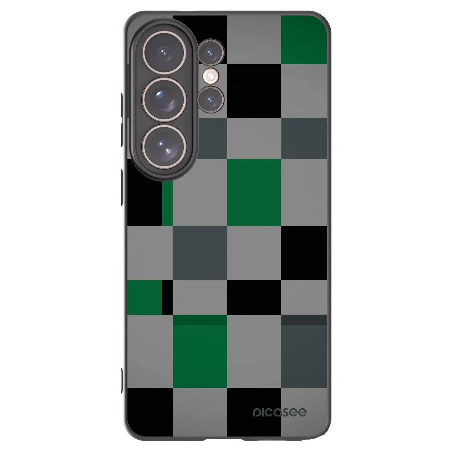 Picasee silikonový černý obal pro Samsung Galaxy S26 Ultra - Block Grid