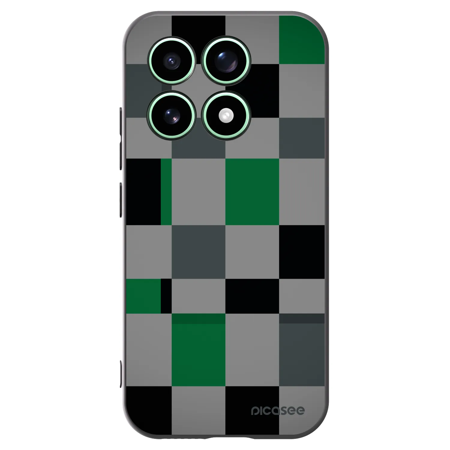 Picasee silikonový černý obal pro Xiaomi 17 - Block Grid