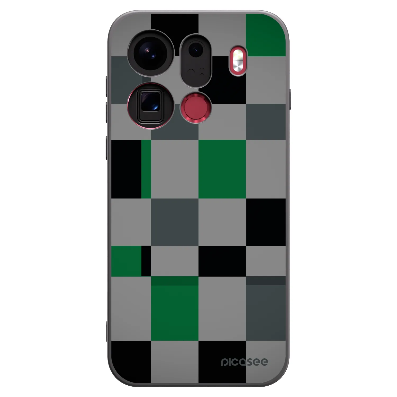 Picasee silikonový černý obal pro OPPO Find X9 Pro - Block Grid