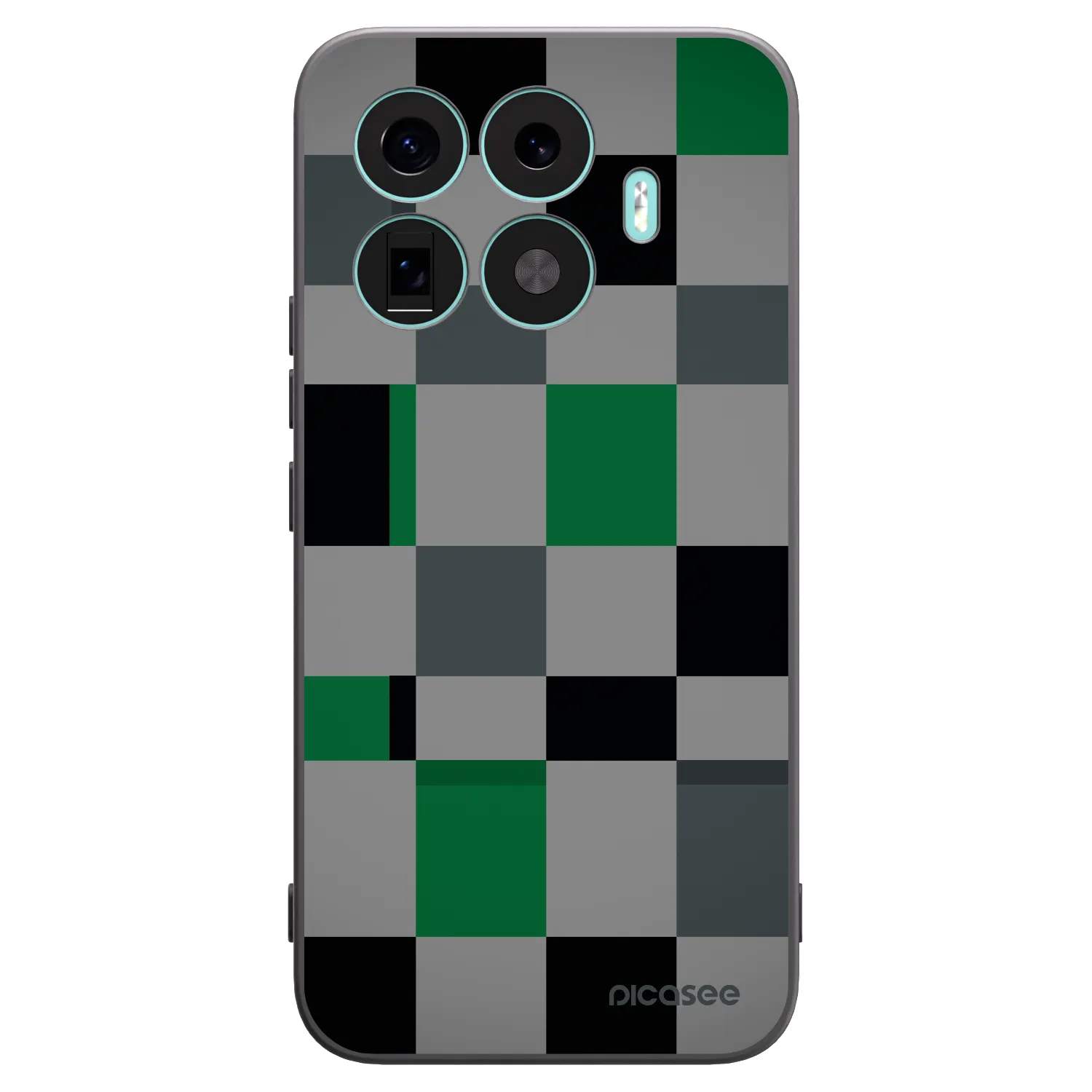 Picasee silikonový černý obal pro Xiaomi 17T Pro - Block Grid