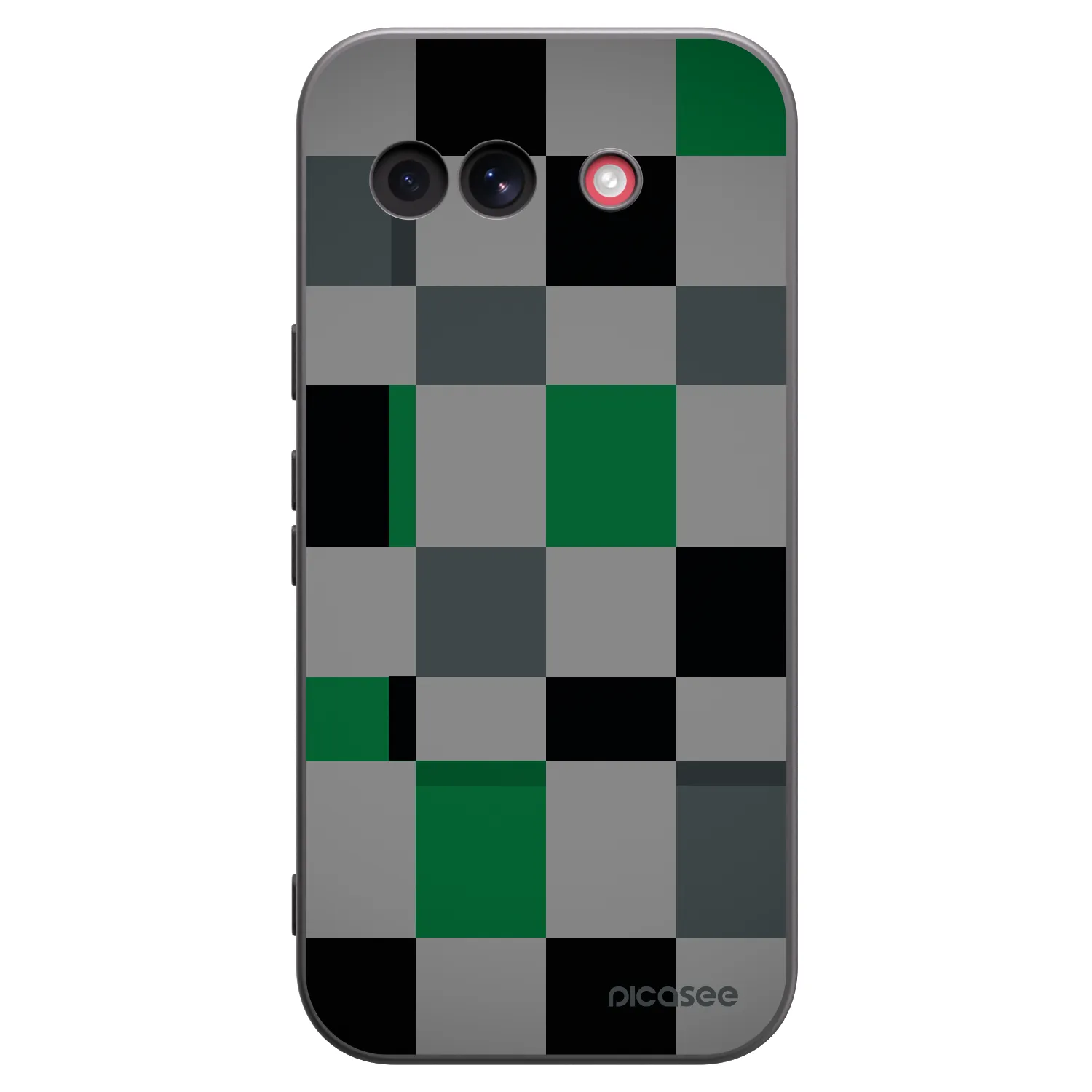 Picasee silikonový černý obal pro Google Pixel 10a - Block Grid
