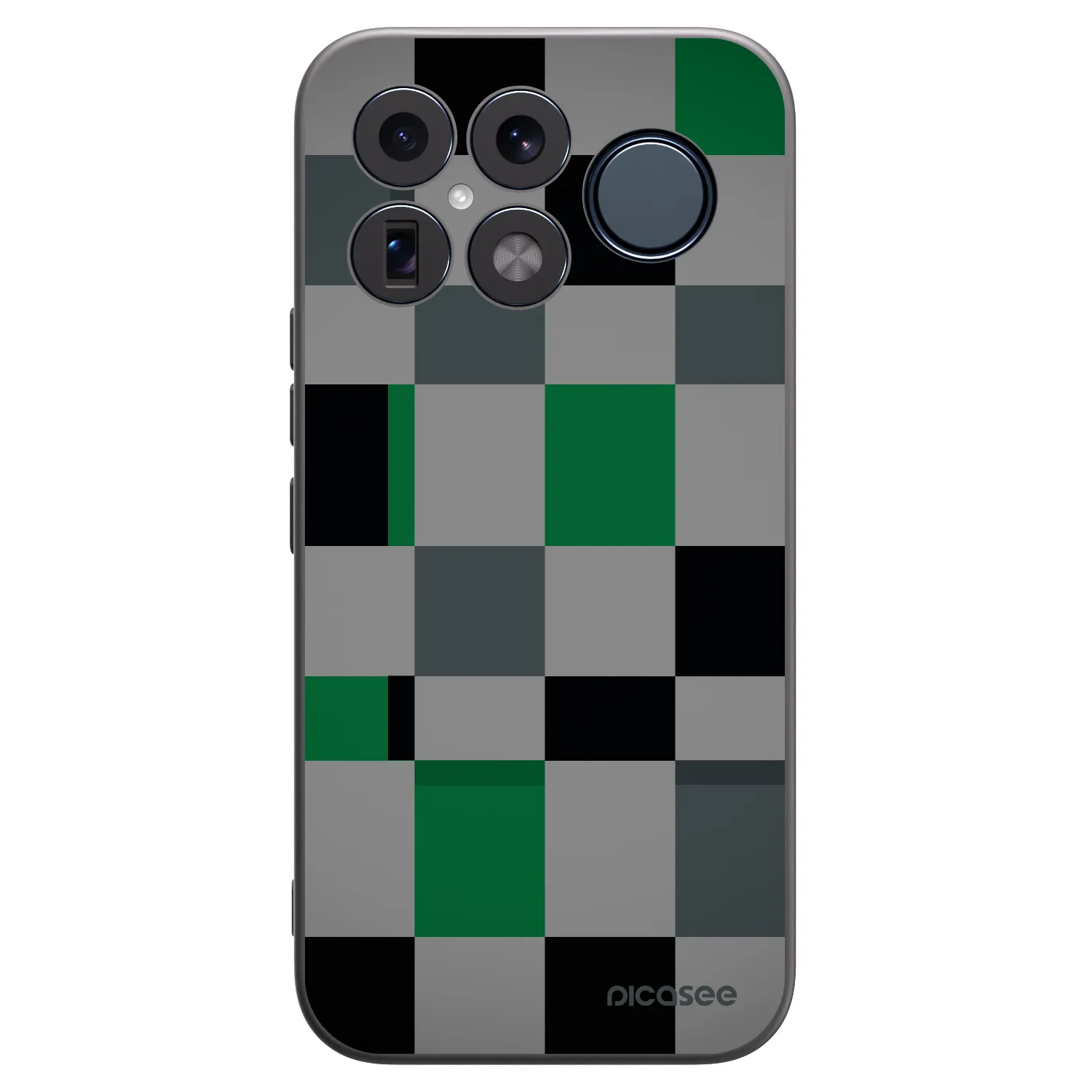 Picasee silikonový černý obal pro Xiaomi Poco F8 Ultra - Block Grid