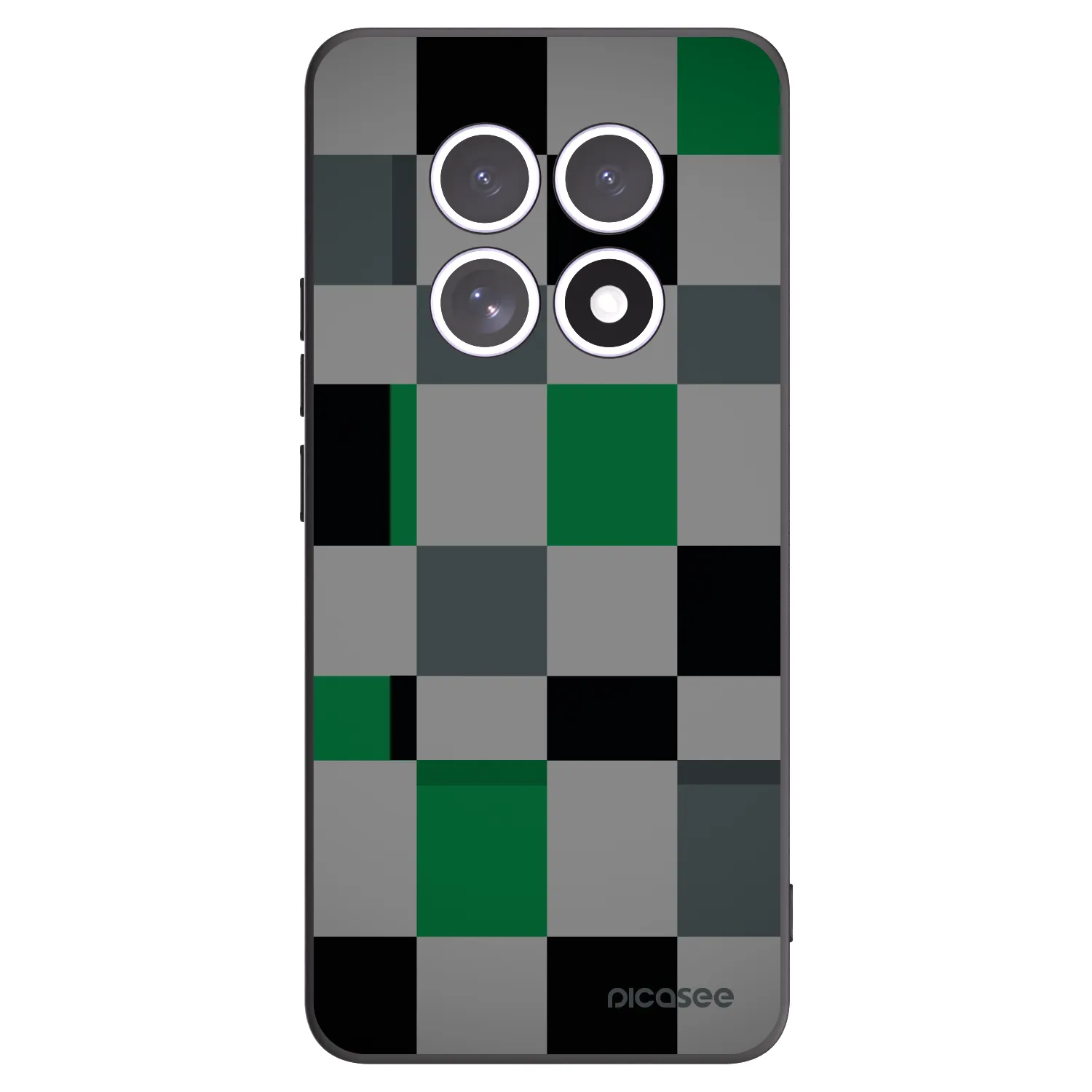Picasee silikonový černý obal pro Xiaomi Redmi Note 15 5G - Block Grid