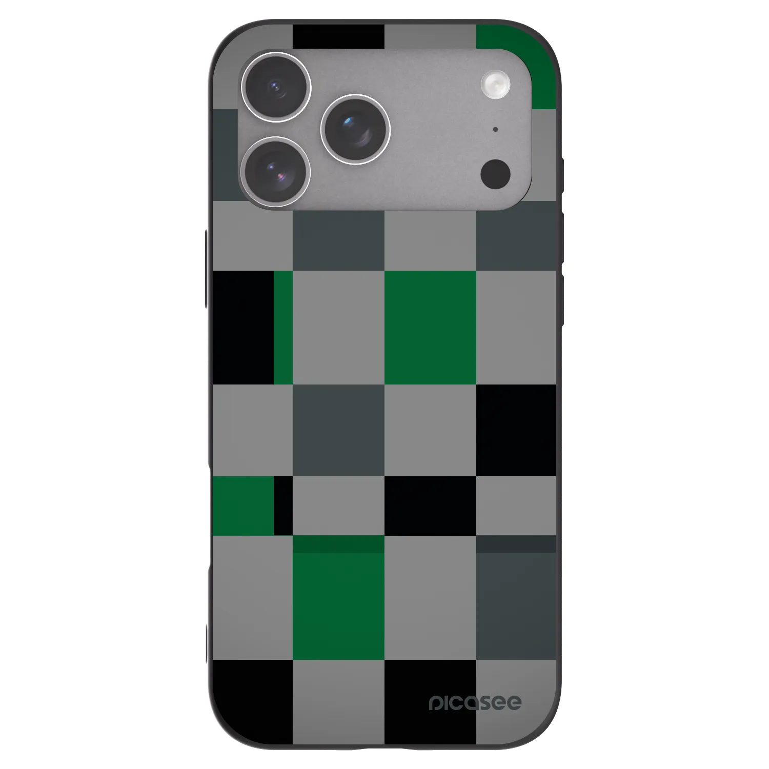 Picasee silikonový černý obal pro Apple iPhone 18 Pro Max - Block Grid