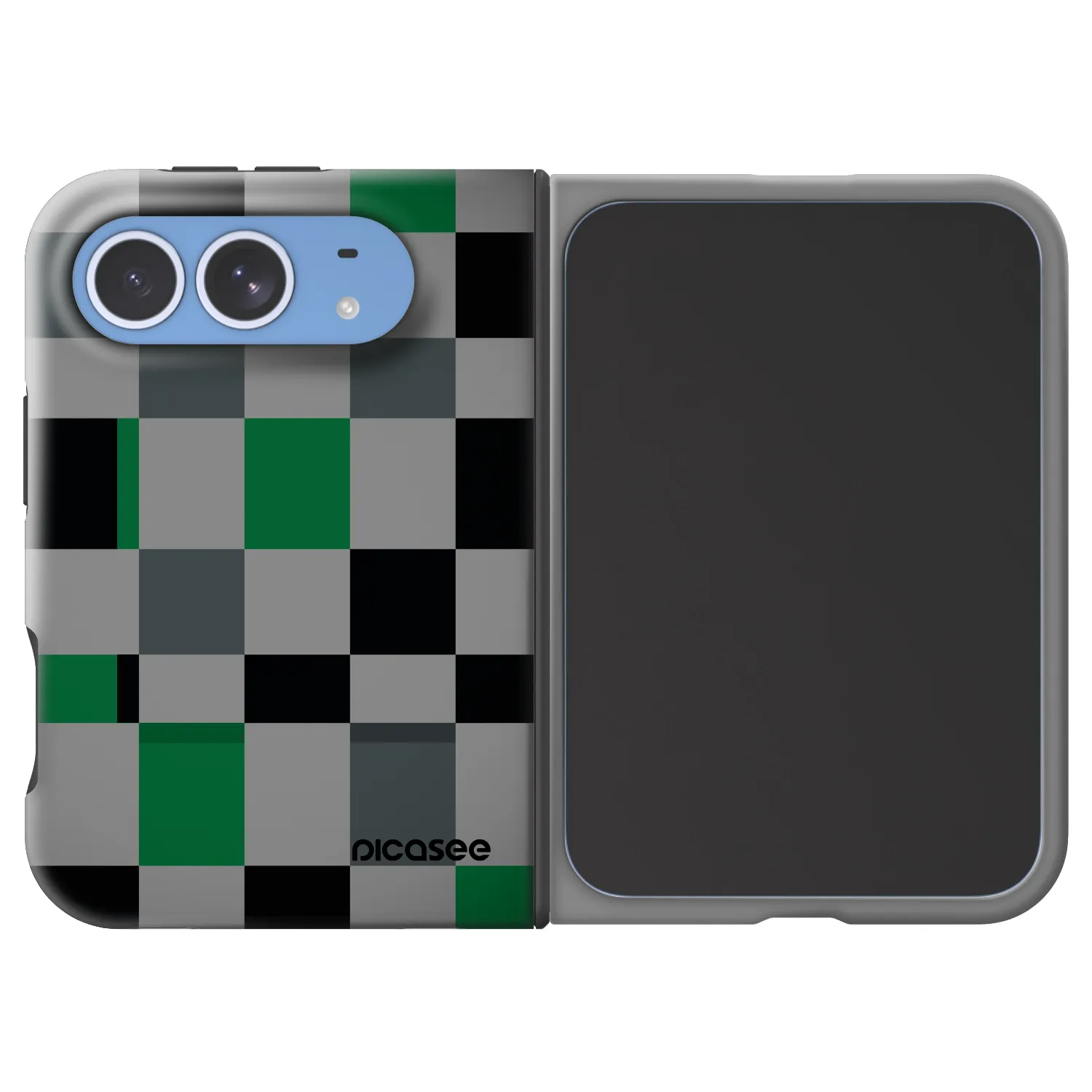 Picasee Fashion Case MagSafe Apple iPhone Duo - Block Grid