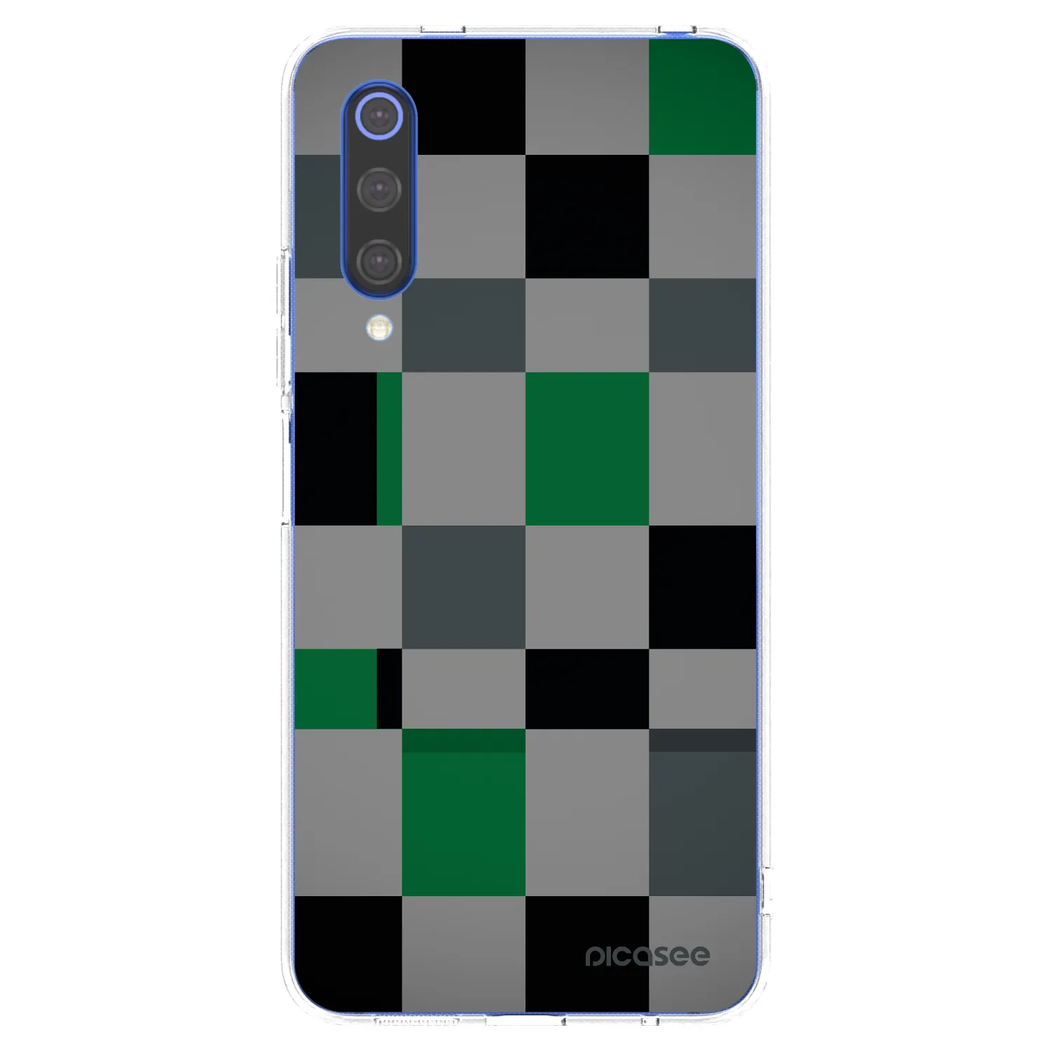 Picasee silikonový průhledný obal pro Xiaomi Mi 9 SE - Block Grid