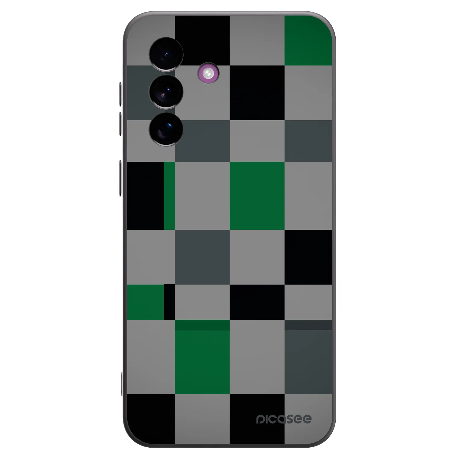Picasee silikonový černý obal pro Samsung Galaxy A37 - Block Grid