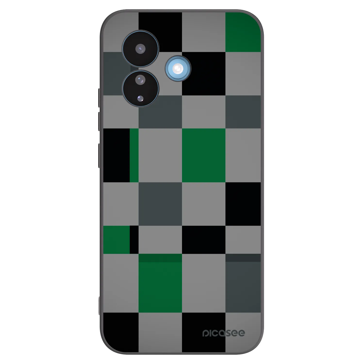 Picasee silikonový černý obal pro Xiaomi Redmi Note 17 Pro 5G - Block Grid