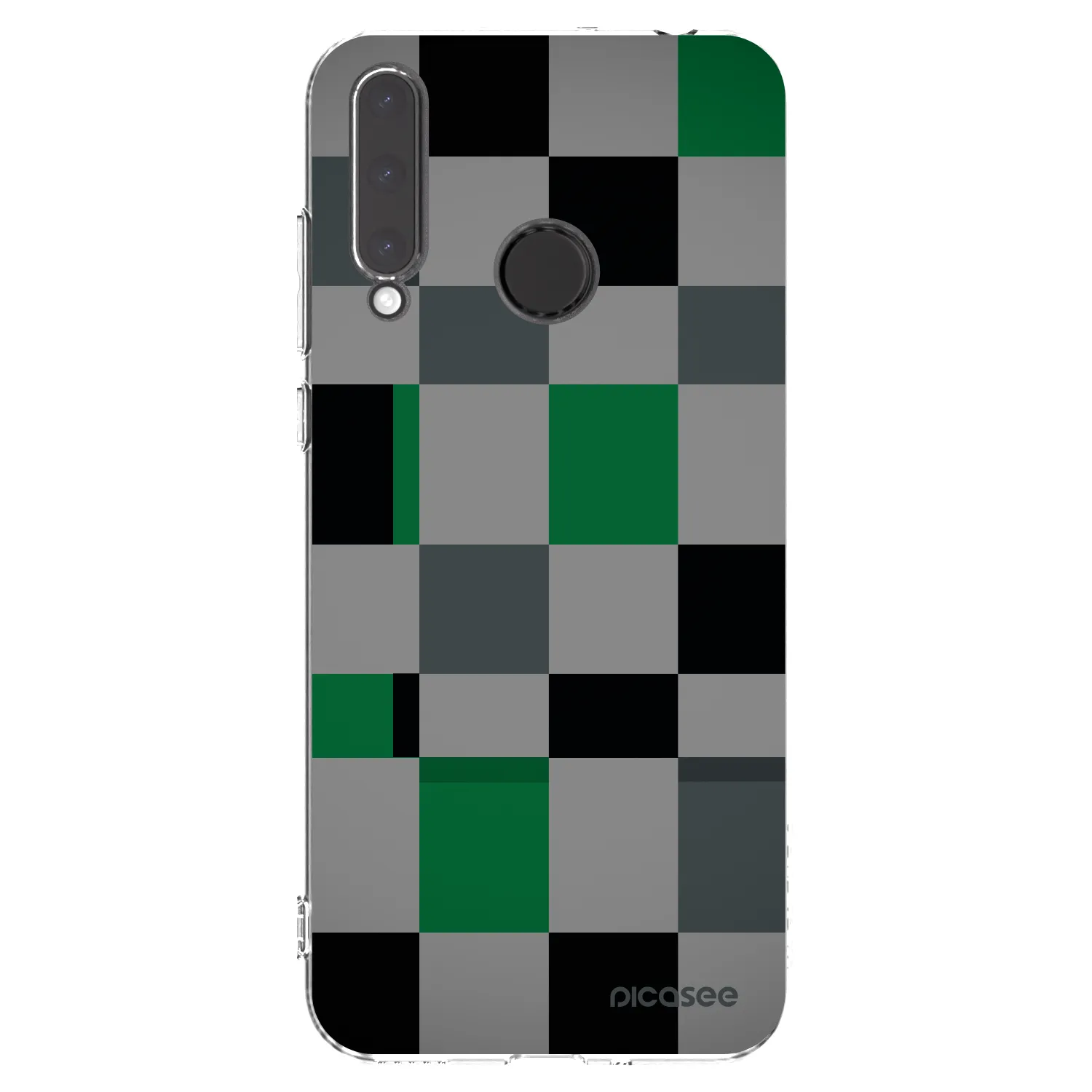 Picasee silikonový průhledný obal pro Honor 20 Lite - Block Grid