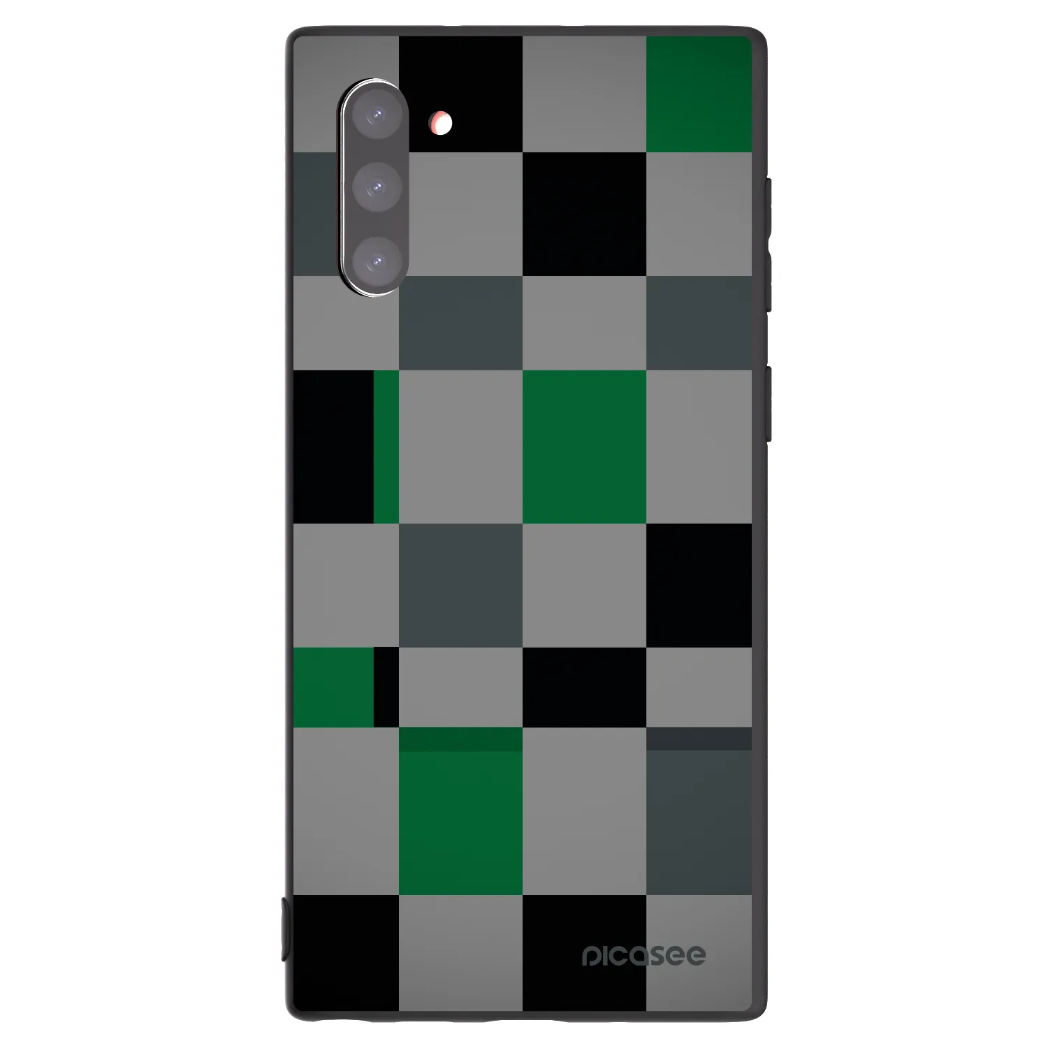 Picasee silikonový černý obal pro Samsung Galaxy Note 10 N970F - Block Grid
