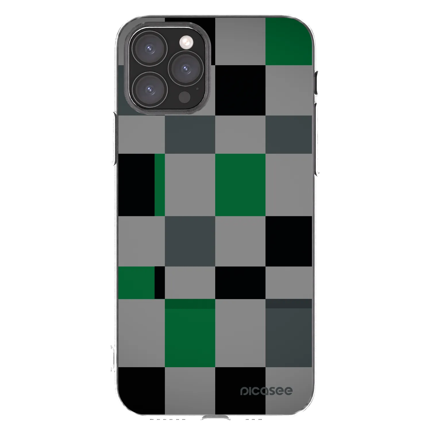 Picasee silikonový průhledný obal pro Apple iPhone 11 Pro - Block Grid