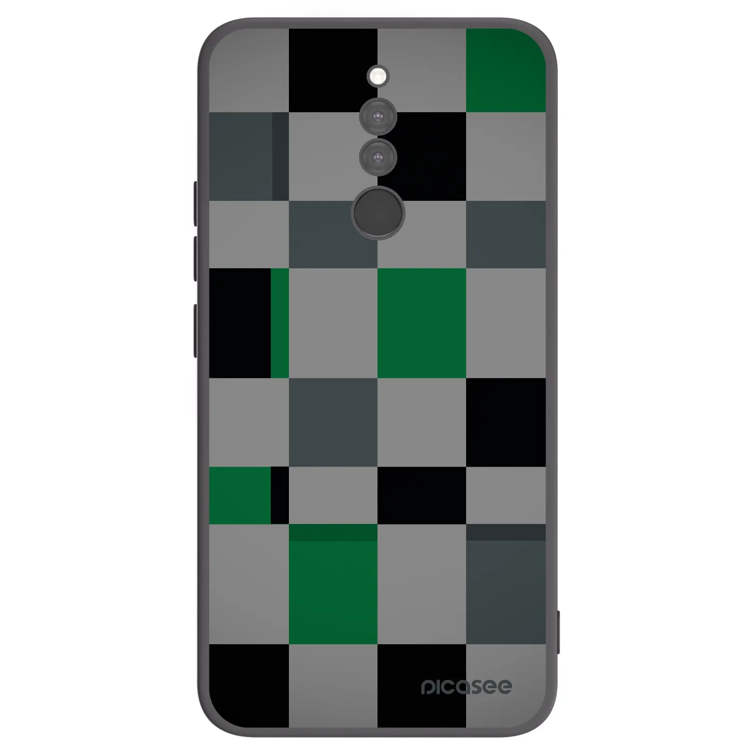 Picasee silikonový černý obal pro Xiaomi Redmi 8 - Block Grid