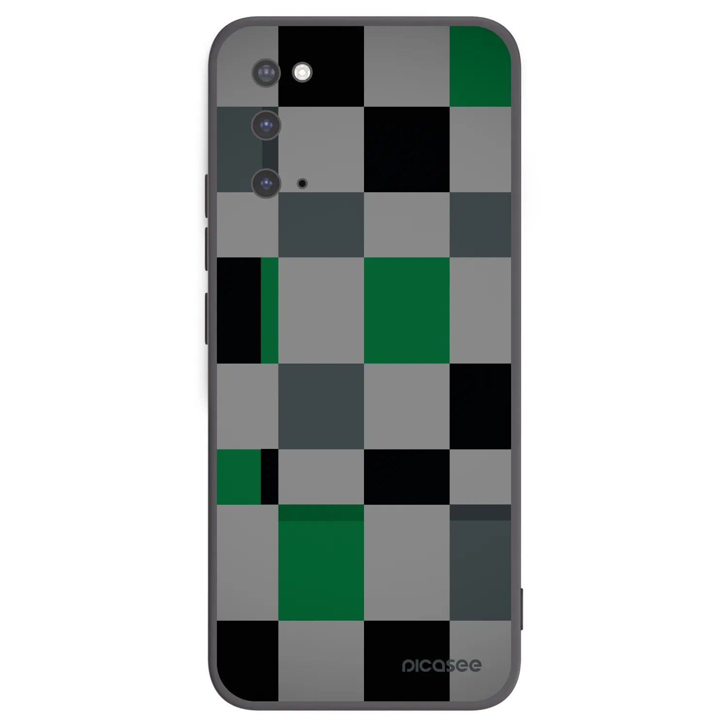 Picasee silikonový černý obal pro Samsung Galaxy S20 G980F - Block Grid